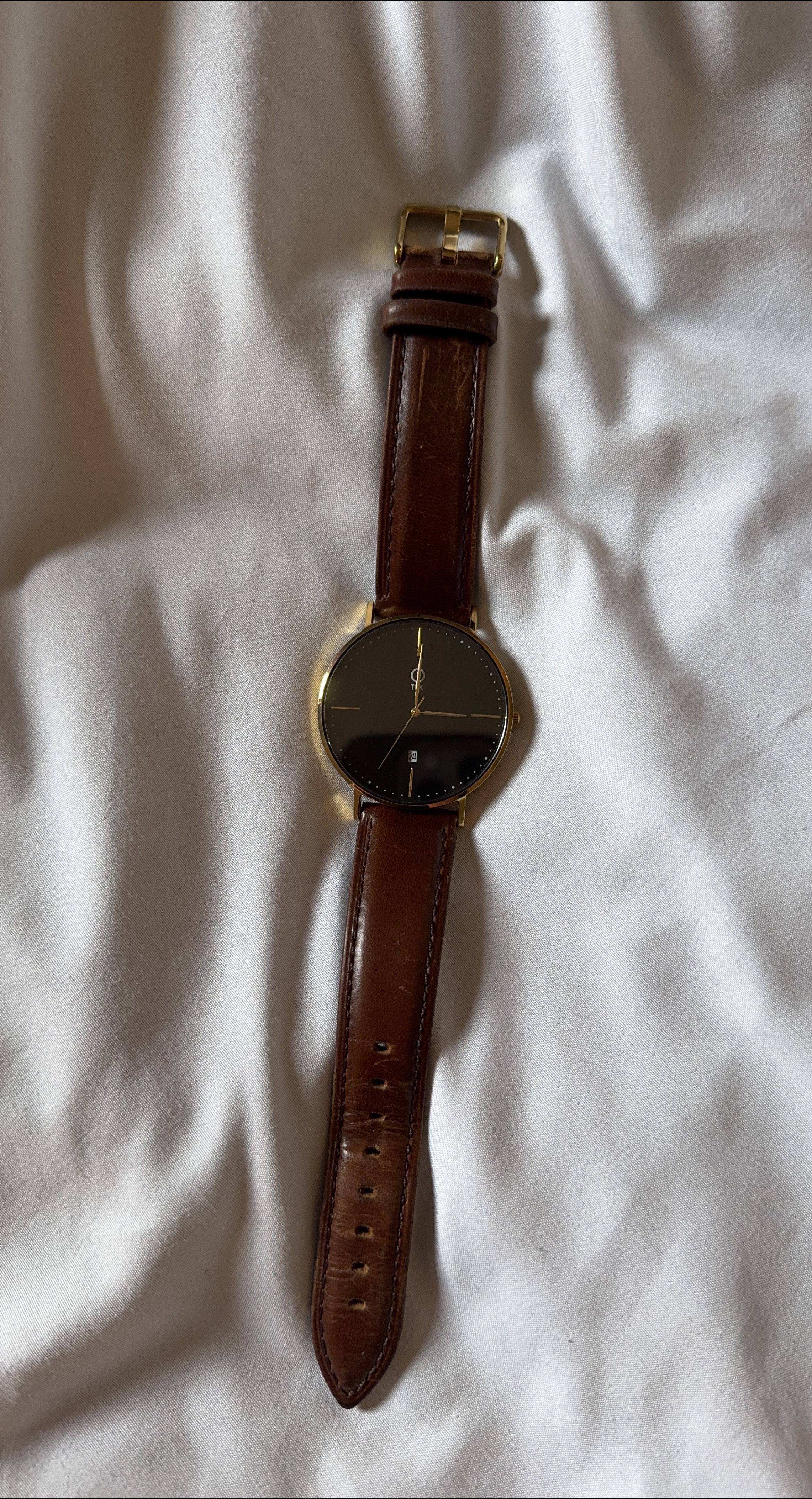 TUK Swiss Movement Genuine Leather Watch (with new battery) thumbnail