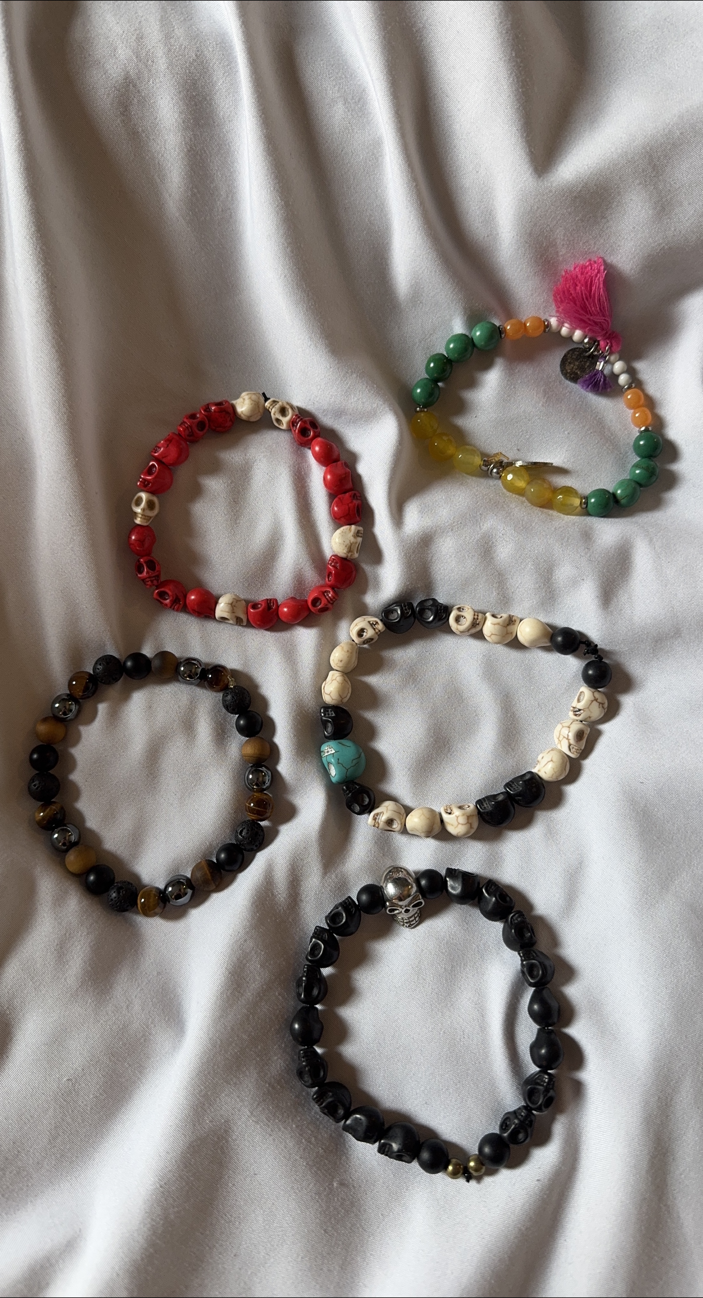 Skull Bead Bracelets - Handmade thumbnail