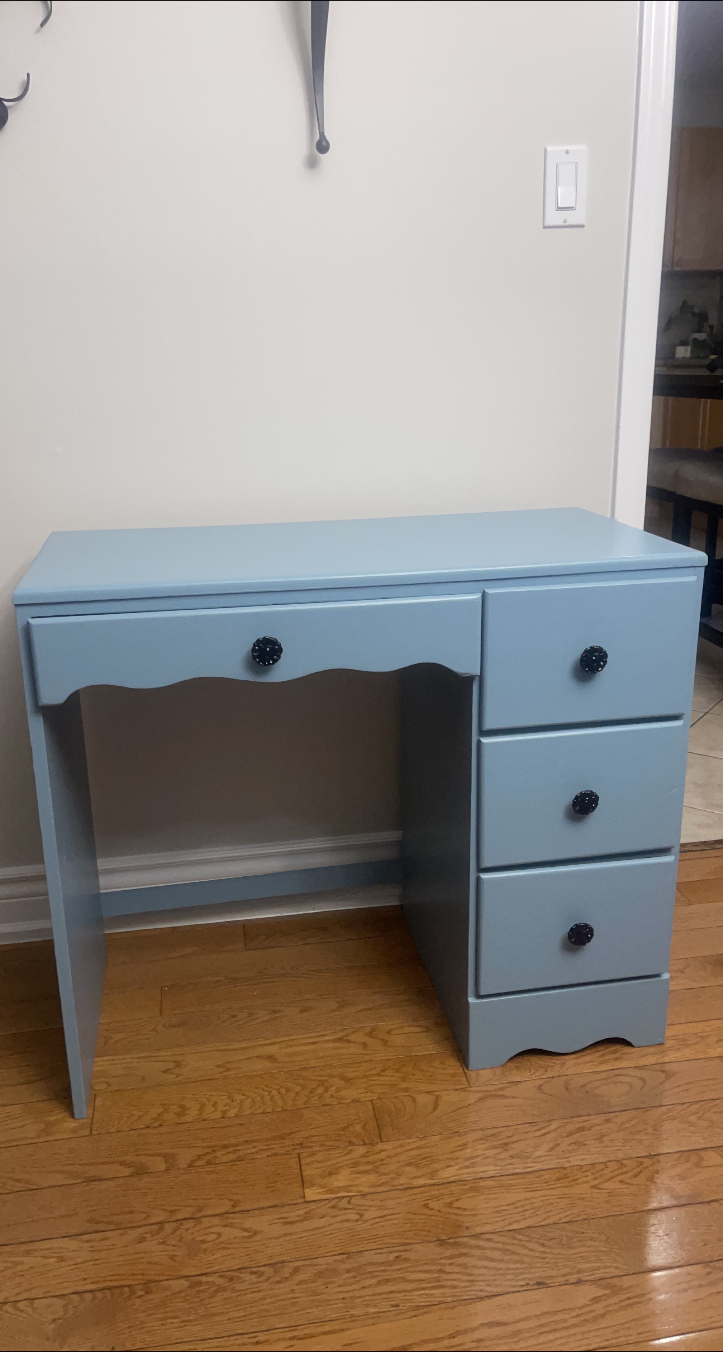 Blue Painted Desk with Drawers thumbnail