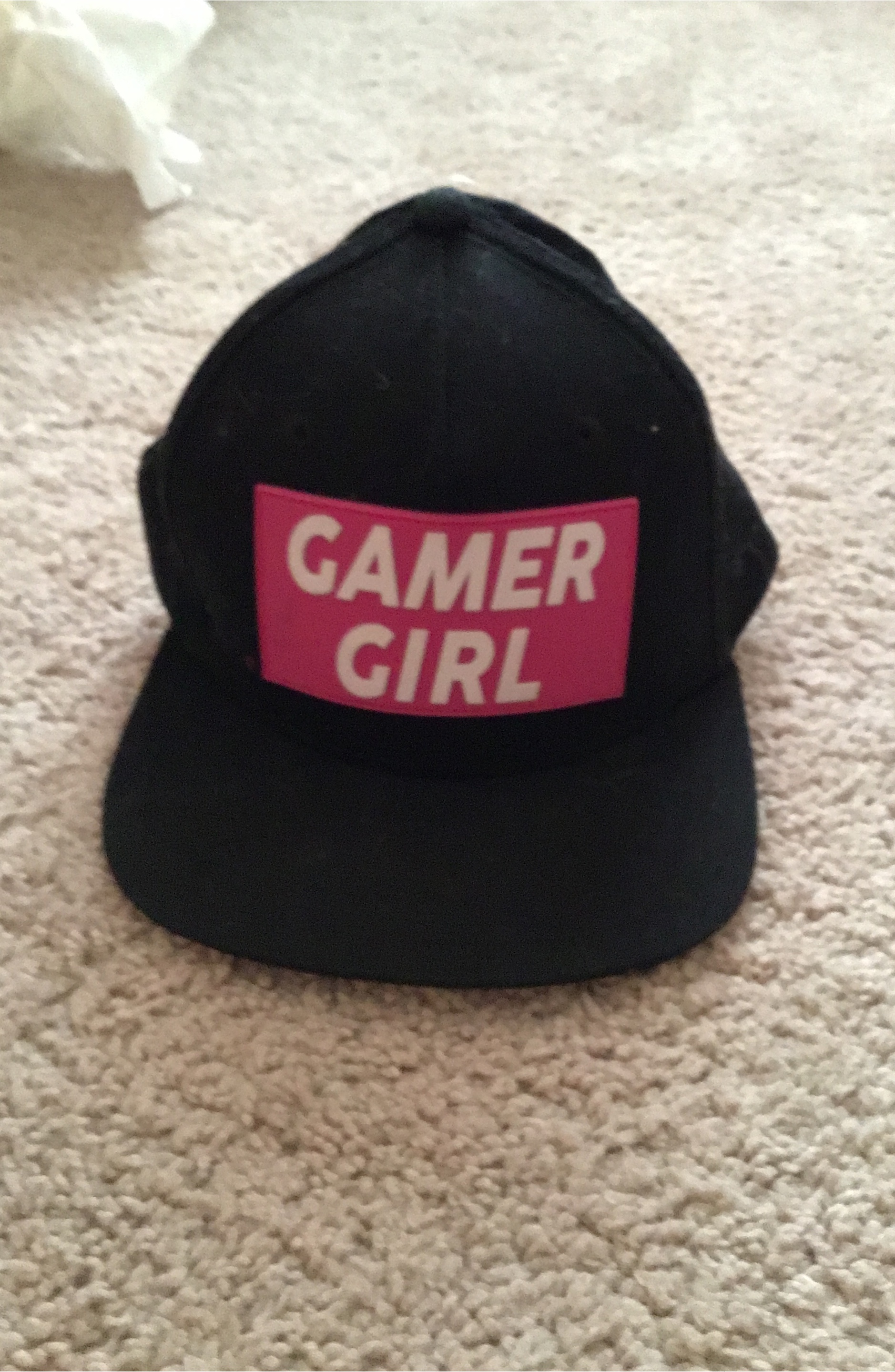 Gamer Girl Black Baseball Cap thumbnail