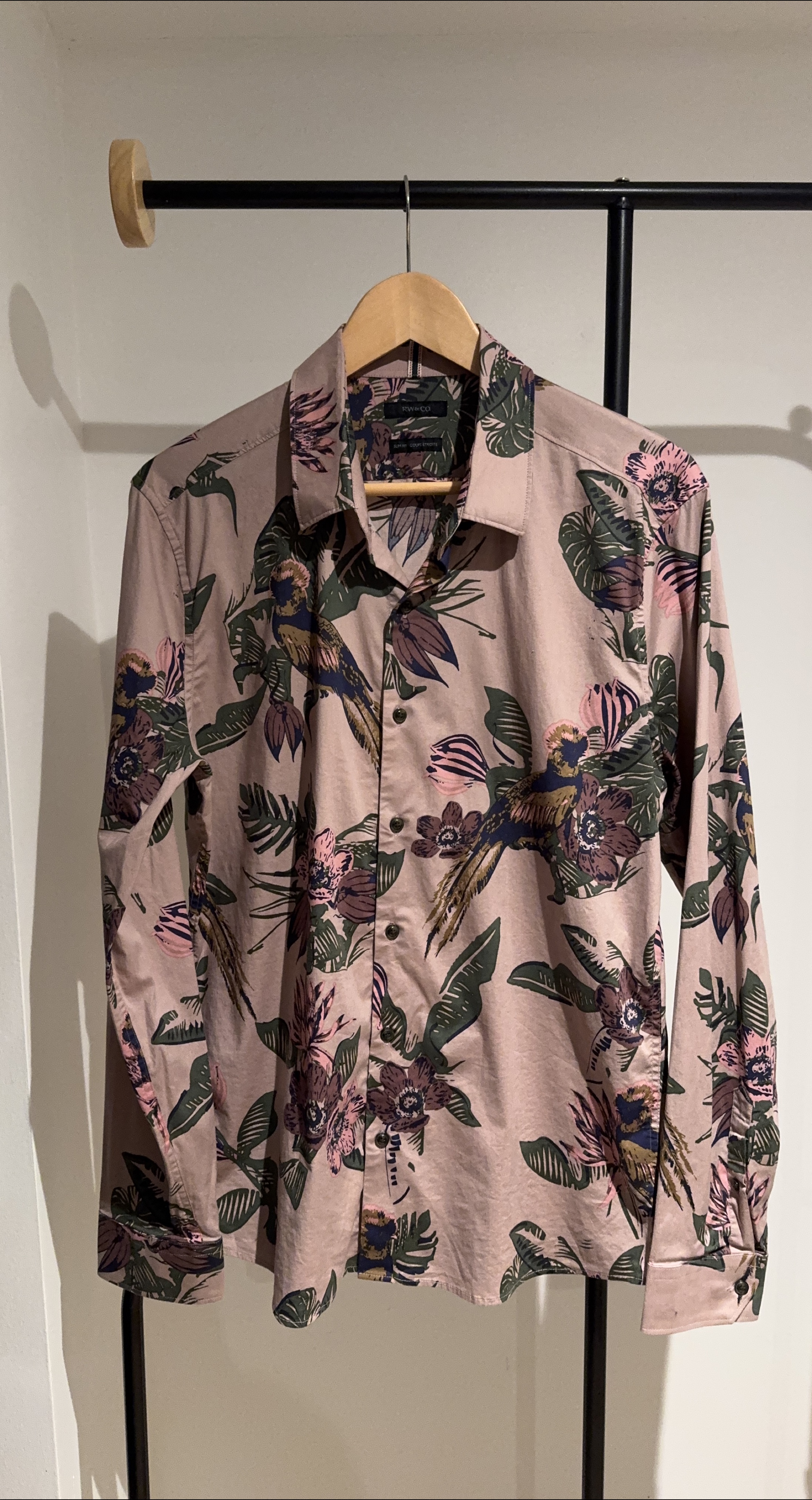 RW&CO. Floral Parrot Print Shirt - Slim Fit thumbnail