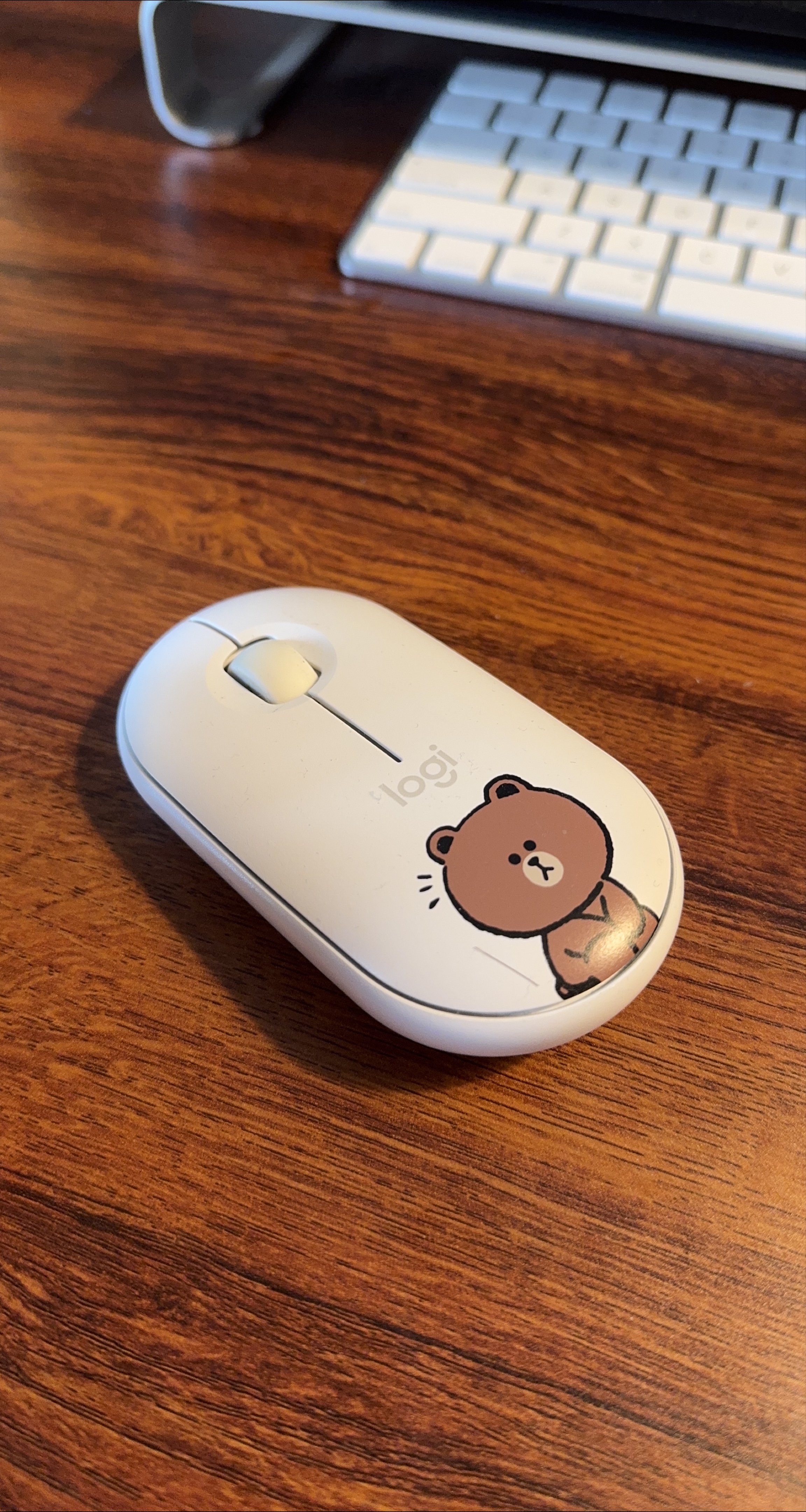 Logitech Mouse with Brown Bear Design thumbnail
