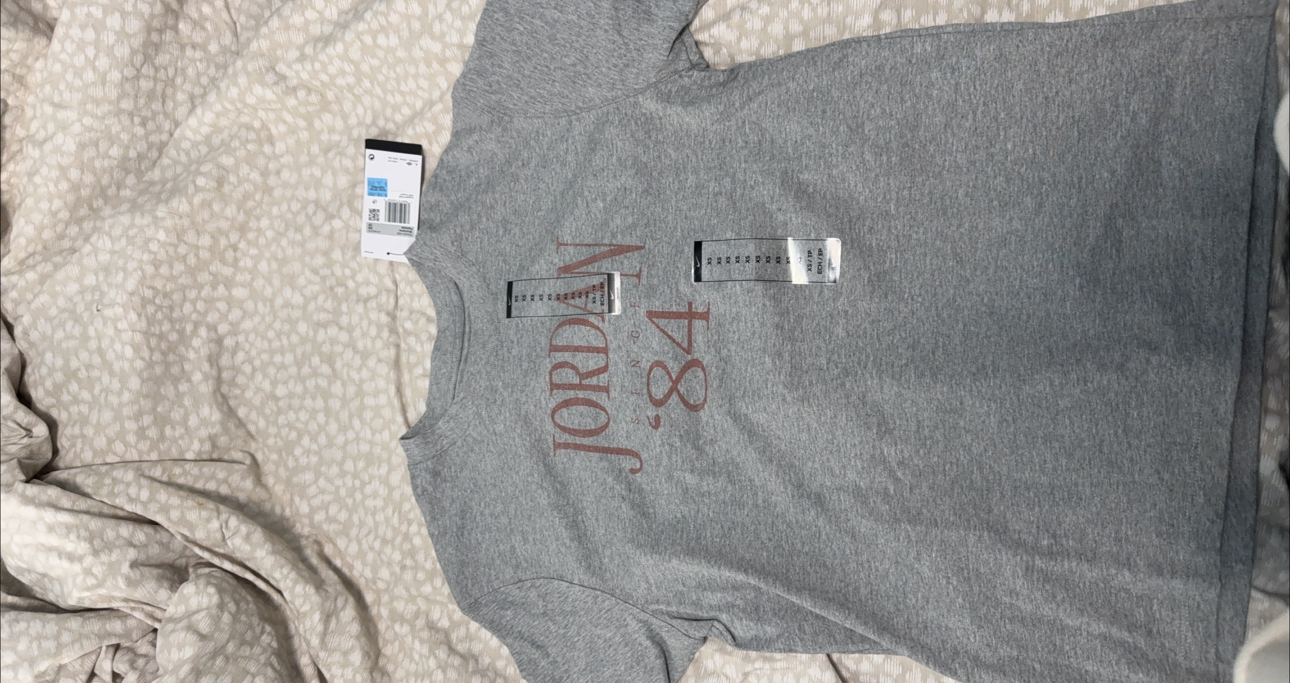 Nike Jordan '84 Grey T-Shirt - Size XS thumbnail