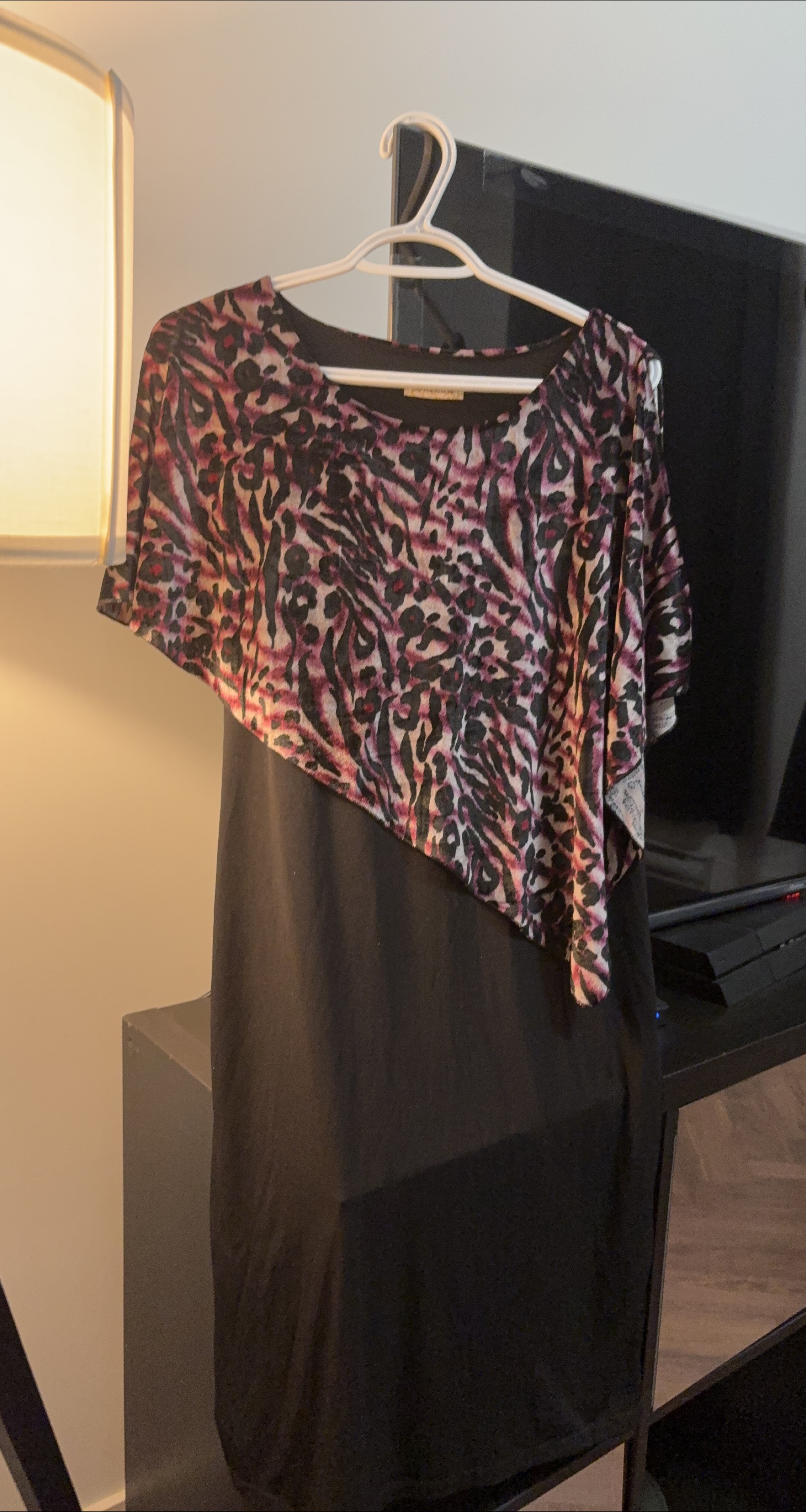 Perceptions Black Dress with Animal Print - Size M thumbnail