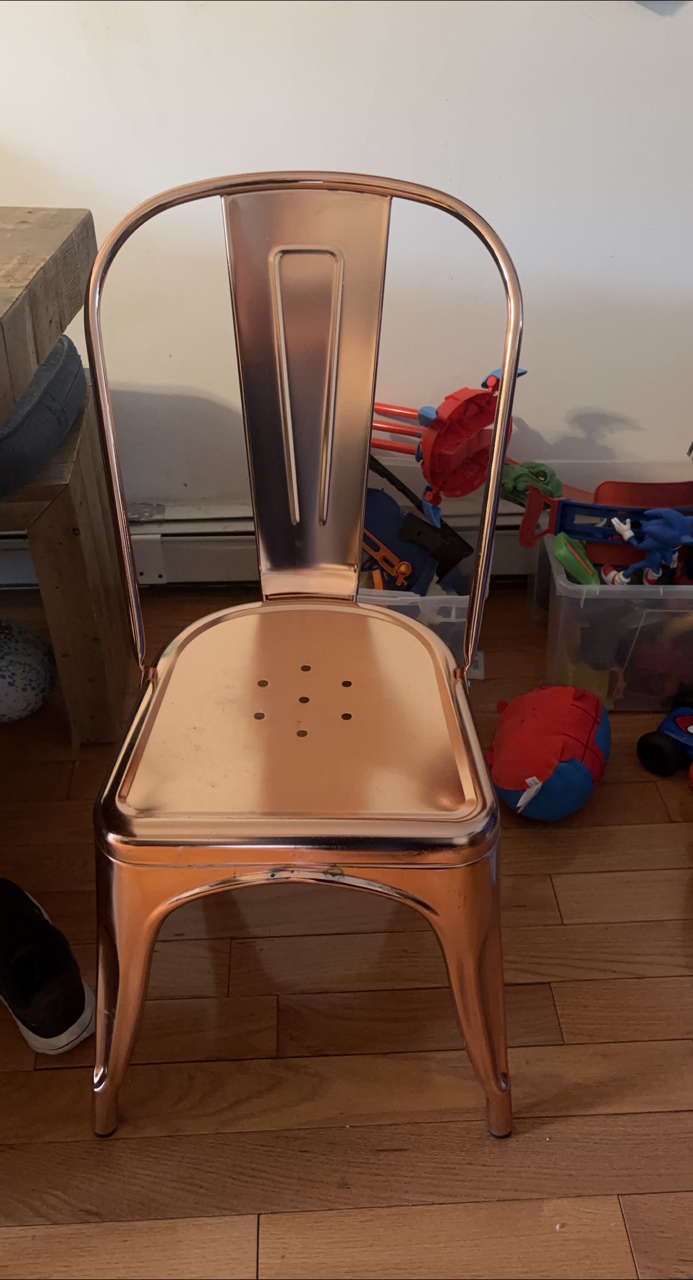 Metal Dining Chair - Rose Gold set of 5 thumbnail