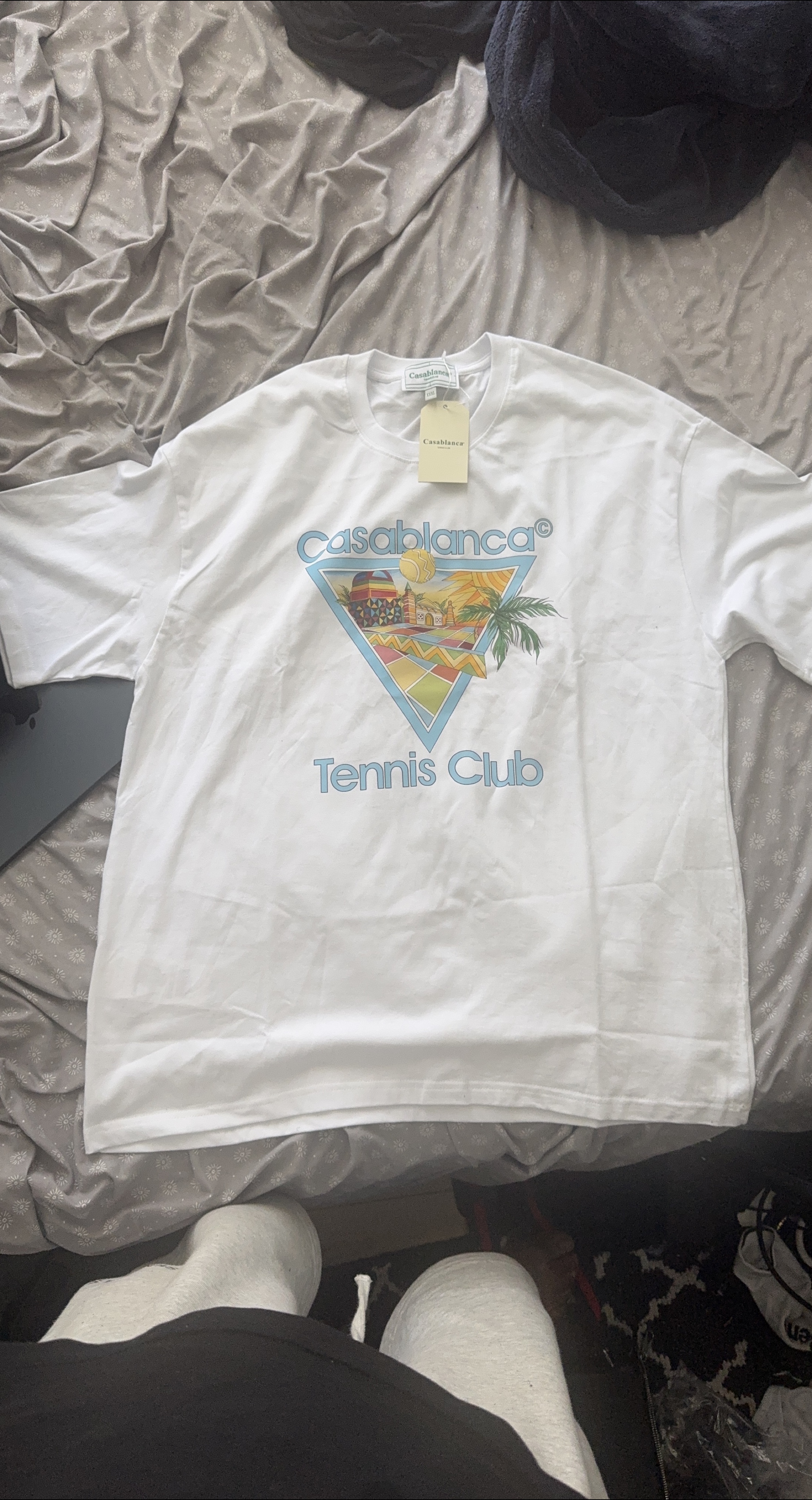 Casablanca Tennis Club White T-Shirt XXXL thumbnail