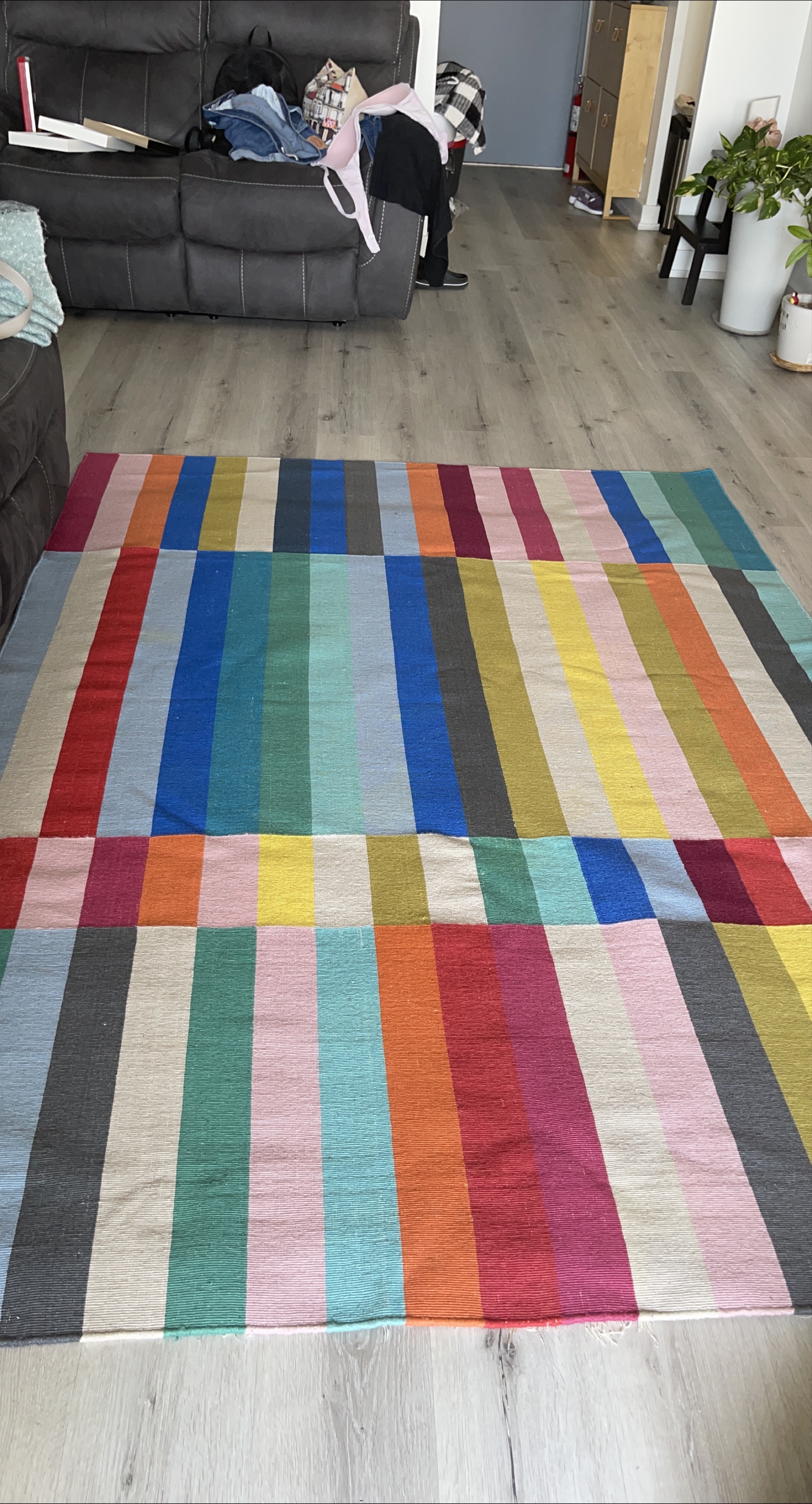 Colorful Striped Area Rug thumbnail