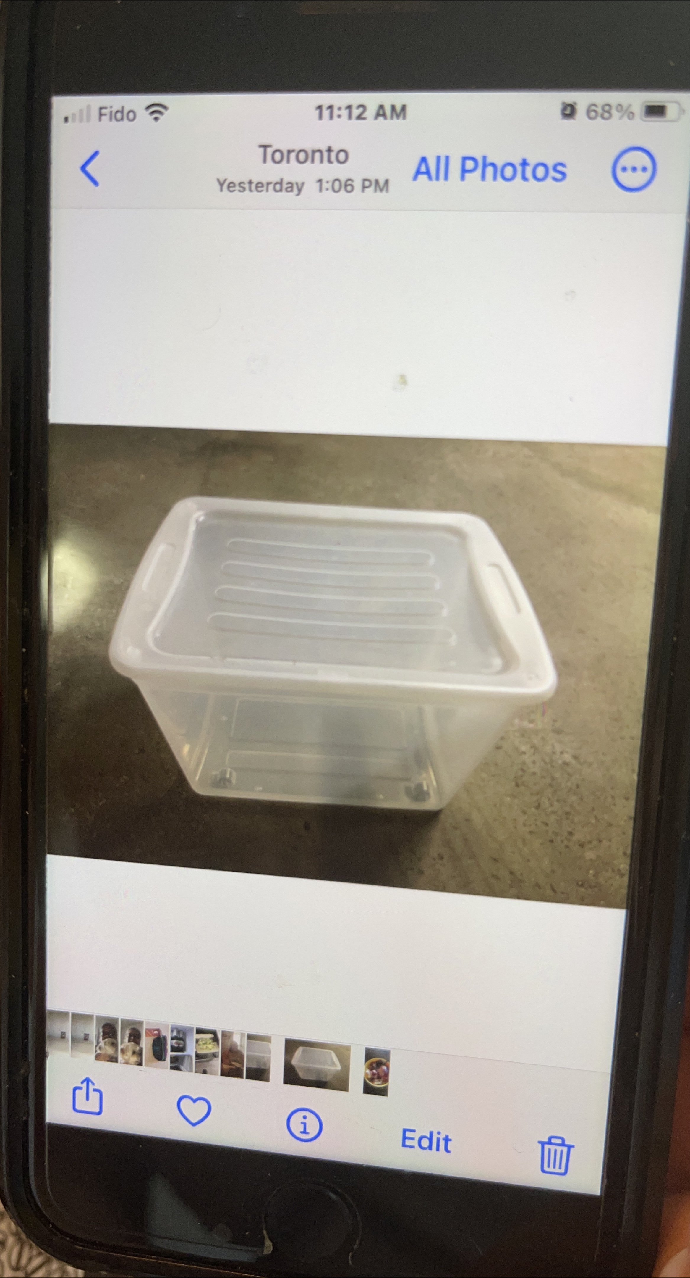Clear Plastic Storage Container with Lid thumbnail