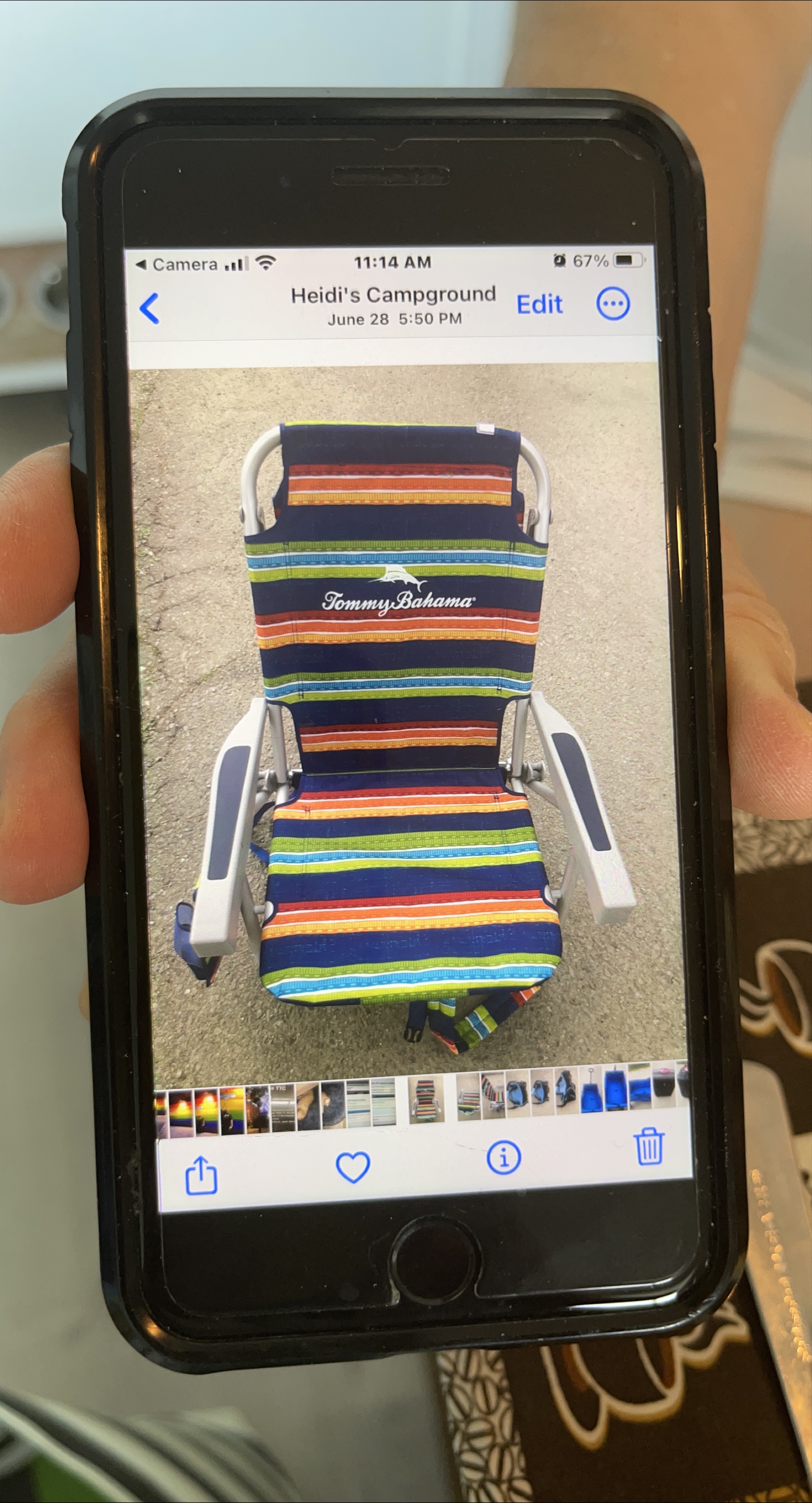 Tommy Bahama Striped Beach Chair thumbnail