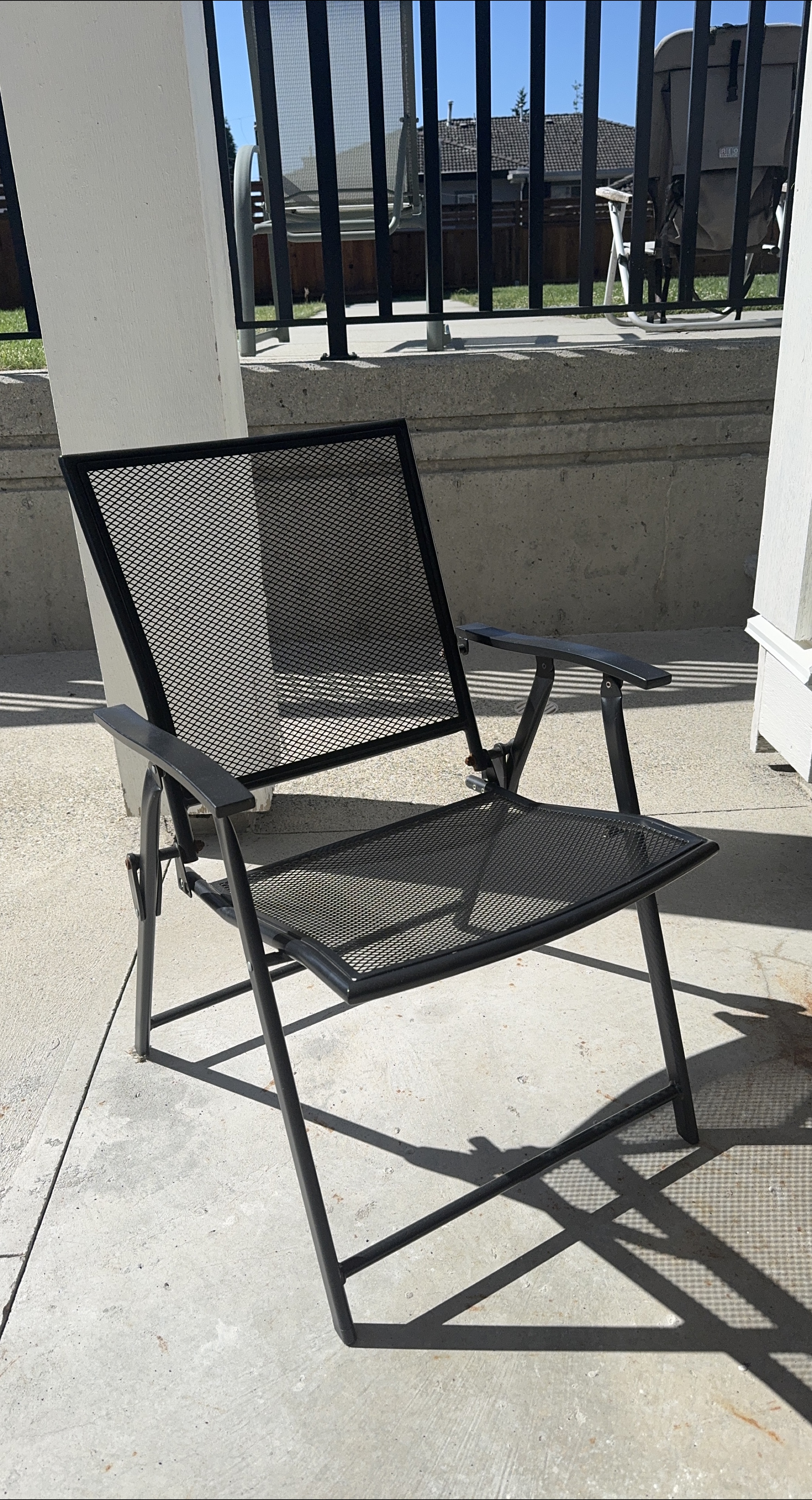 Black Folding Patio Chair - Set of 2 thumbnail