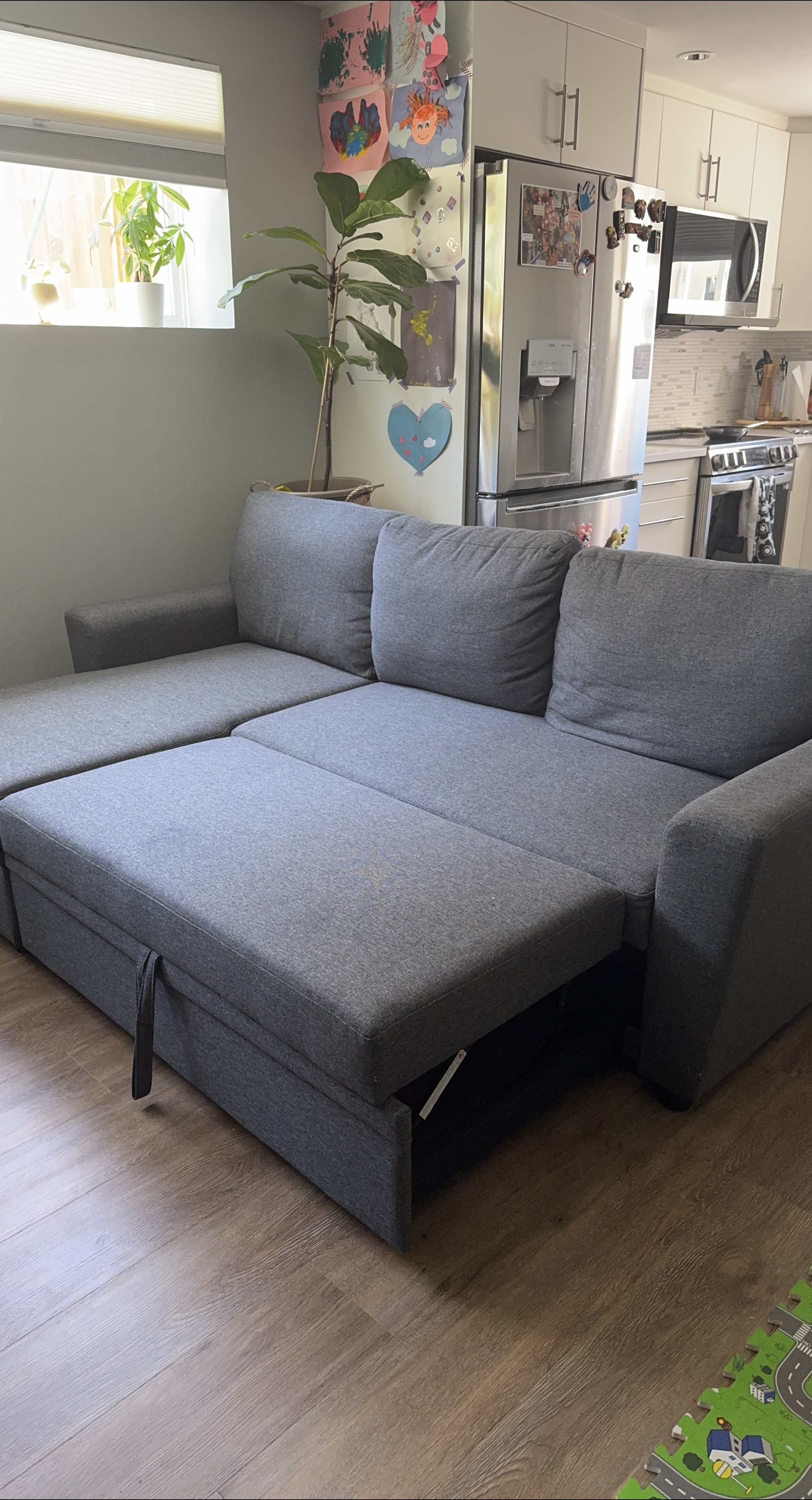 Grey Sectional Sofa with Storage thumbnail