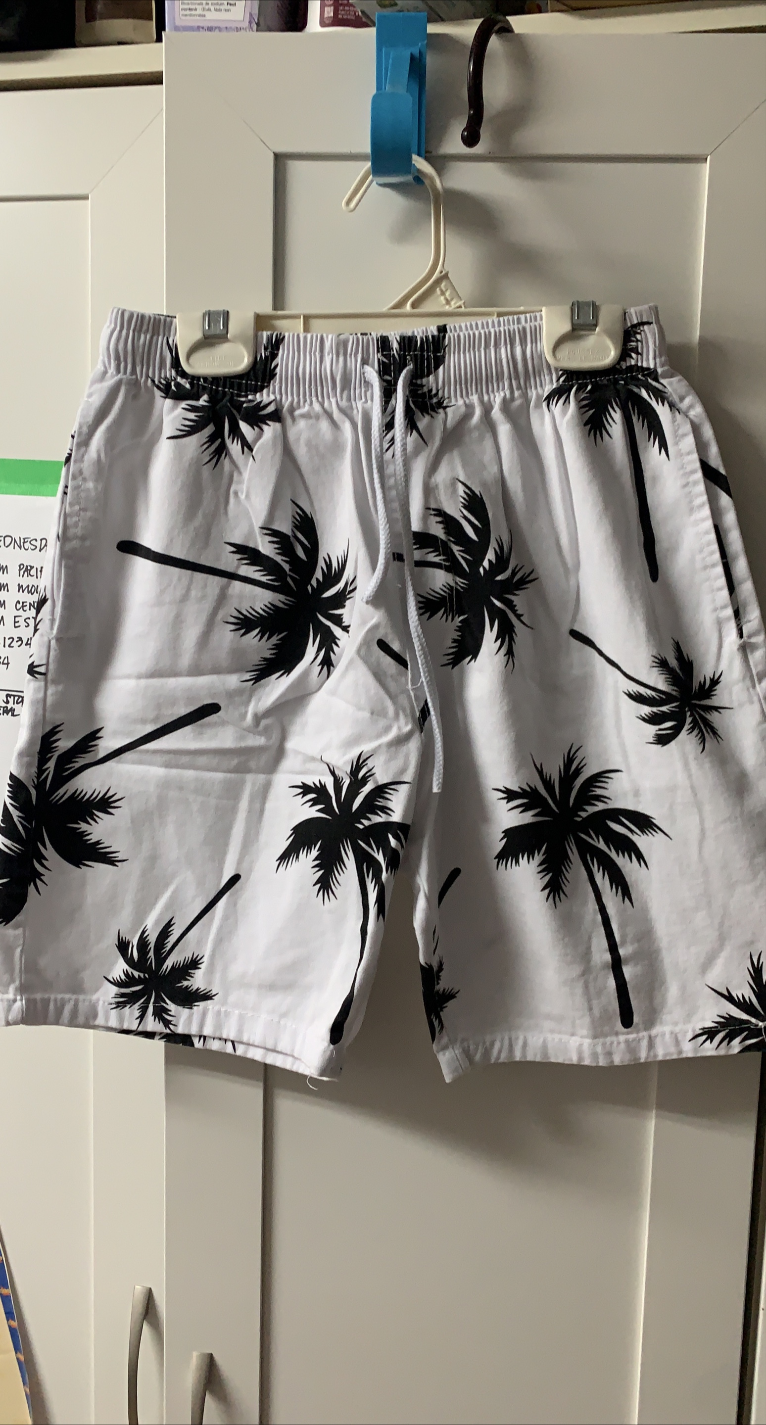Palm Tree Print Shorts - White