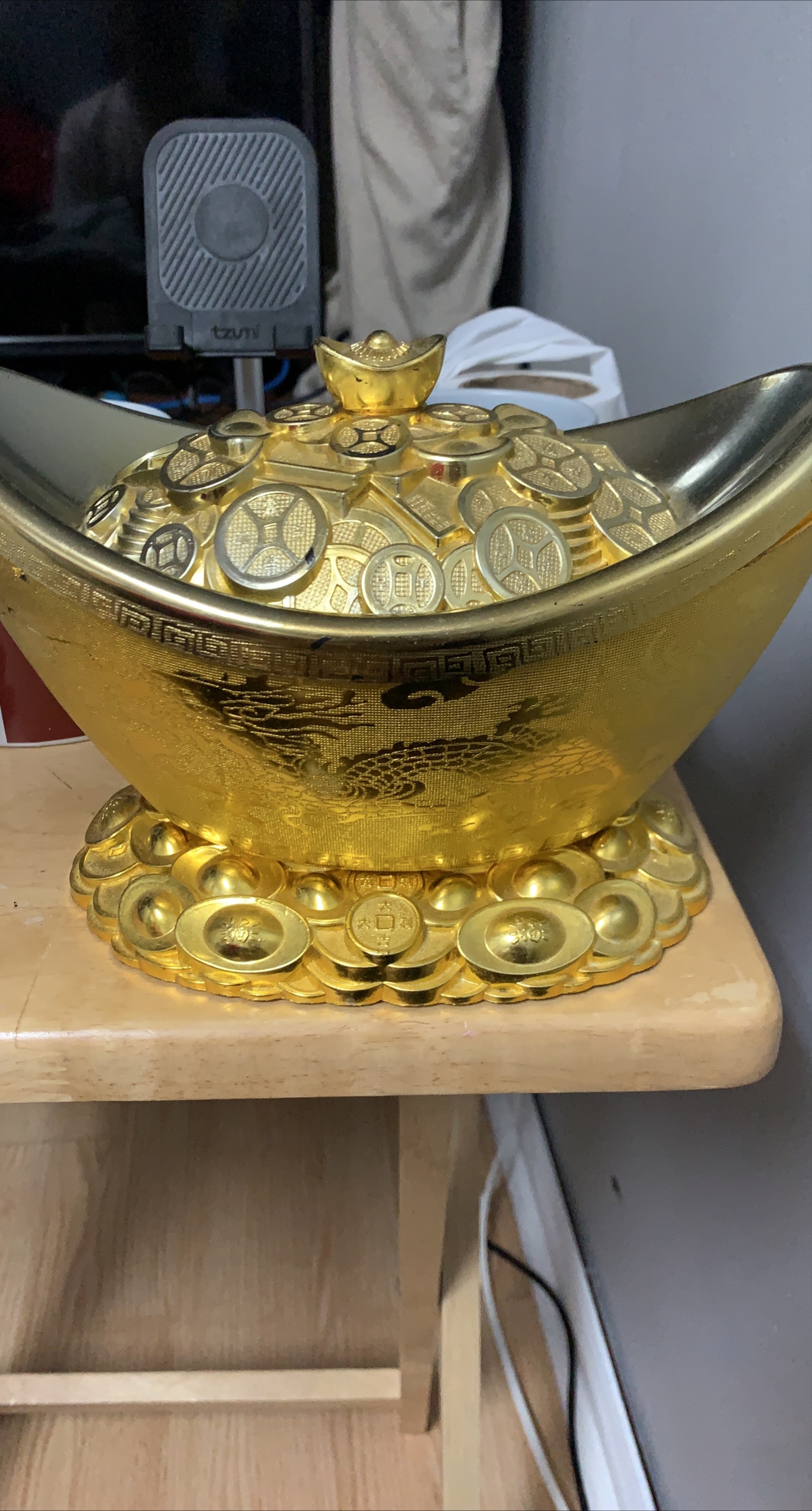 Golden Chinese Ingots Decoration
