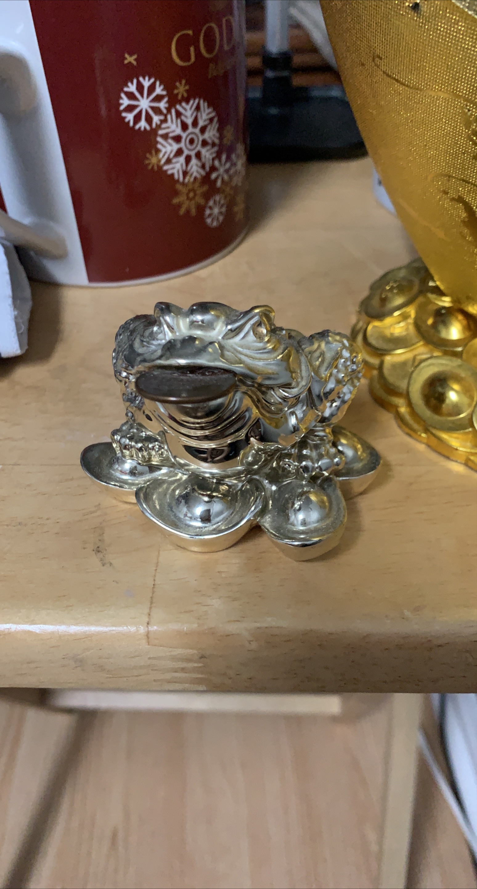Silver Feng Shui Money Frog