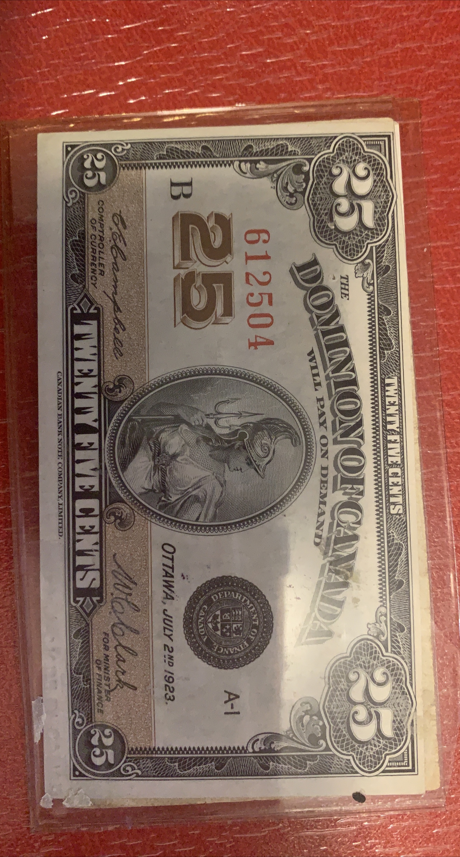 Dominion of Canada 25 Cents Bank Note thumbnail