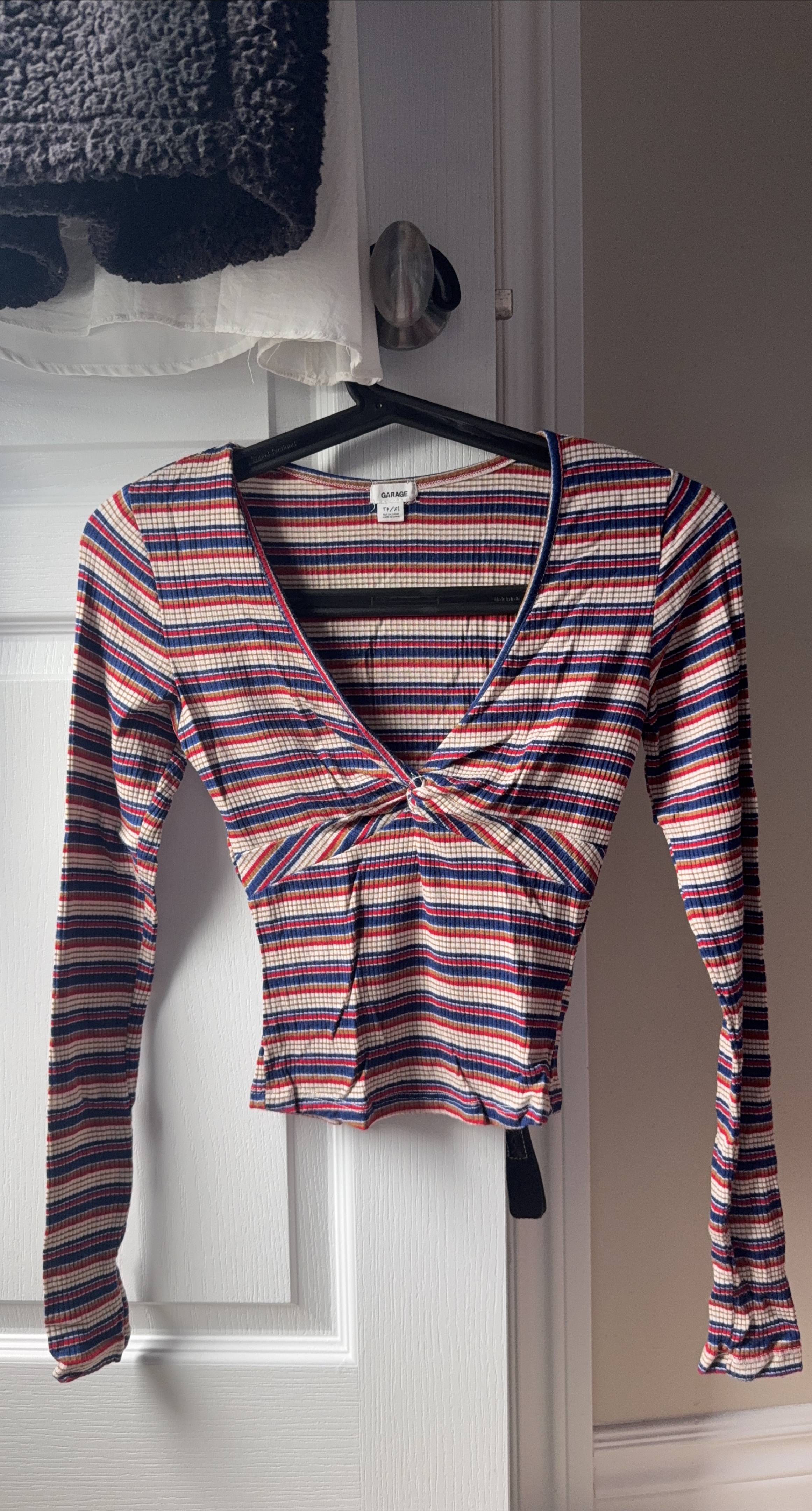 Garage Striped Long Sleeve Top - Size XS thumbnail