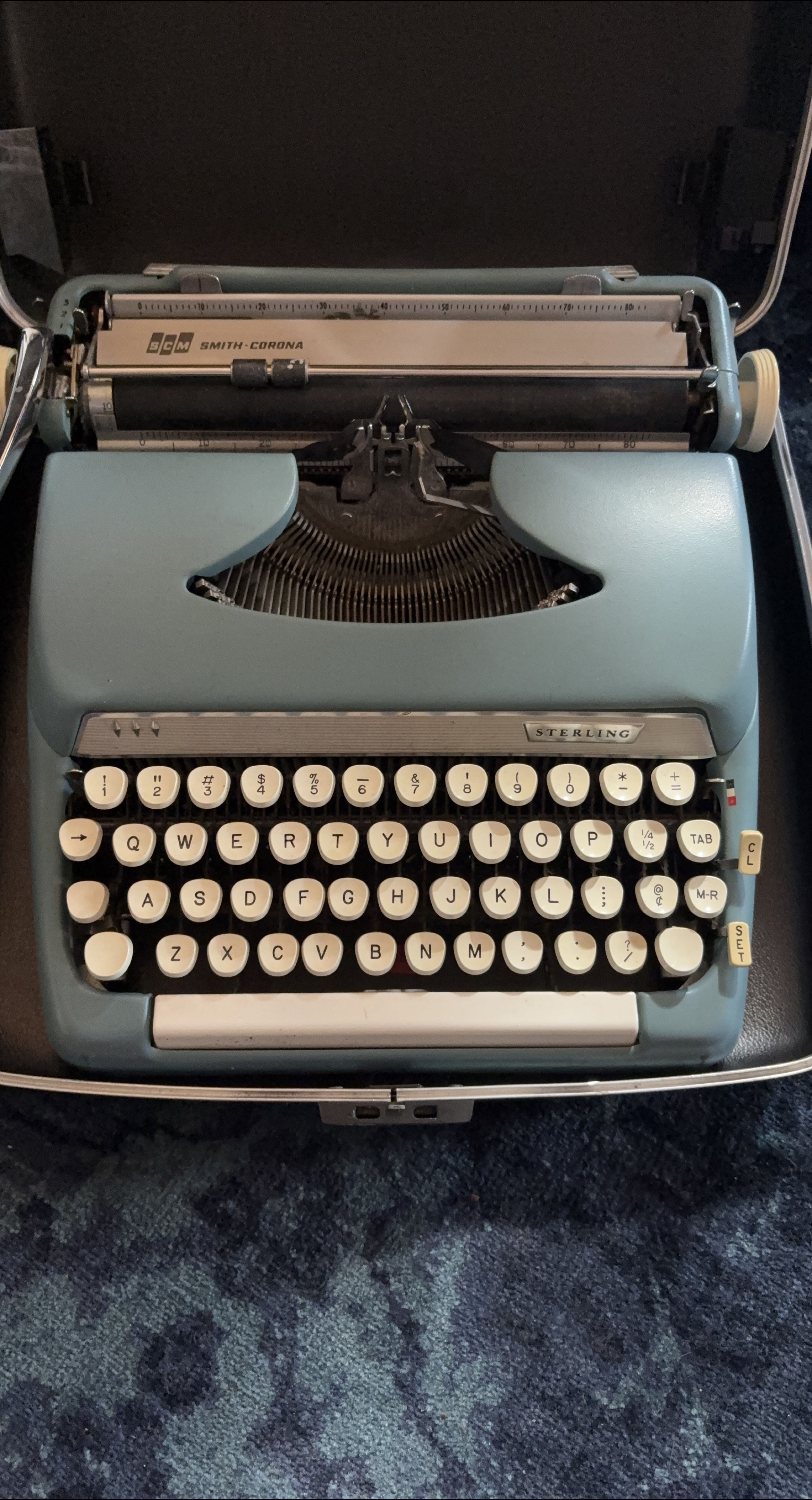 Smith-Corona Sterling Typewriter, Light Blue thumbnail