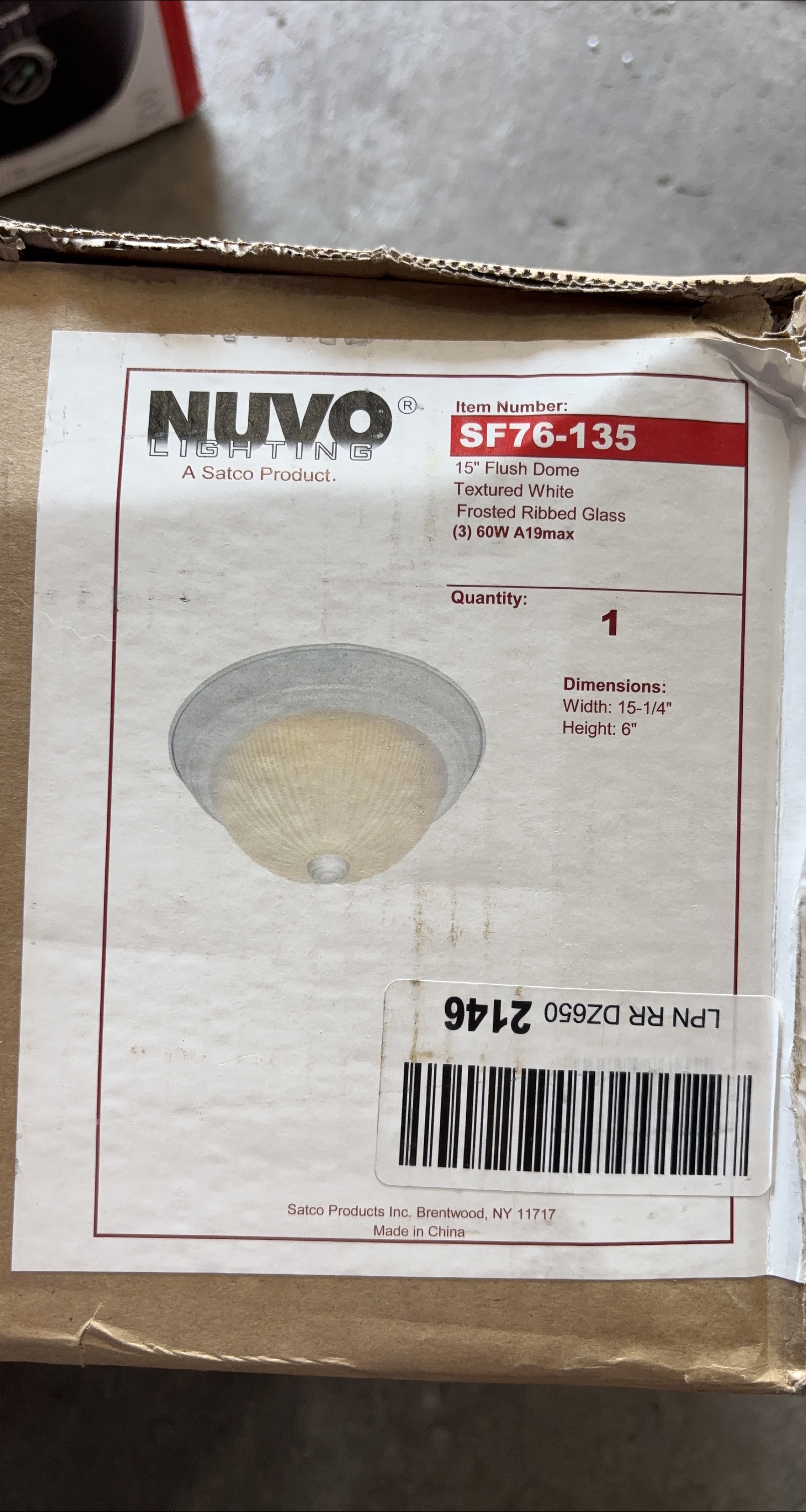 Nuvo Lighting 15" Flush Dome - New in Box! thumbnail