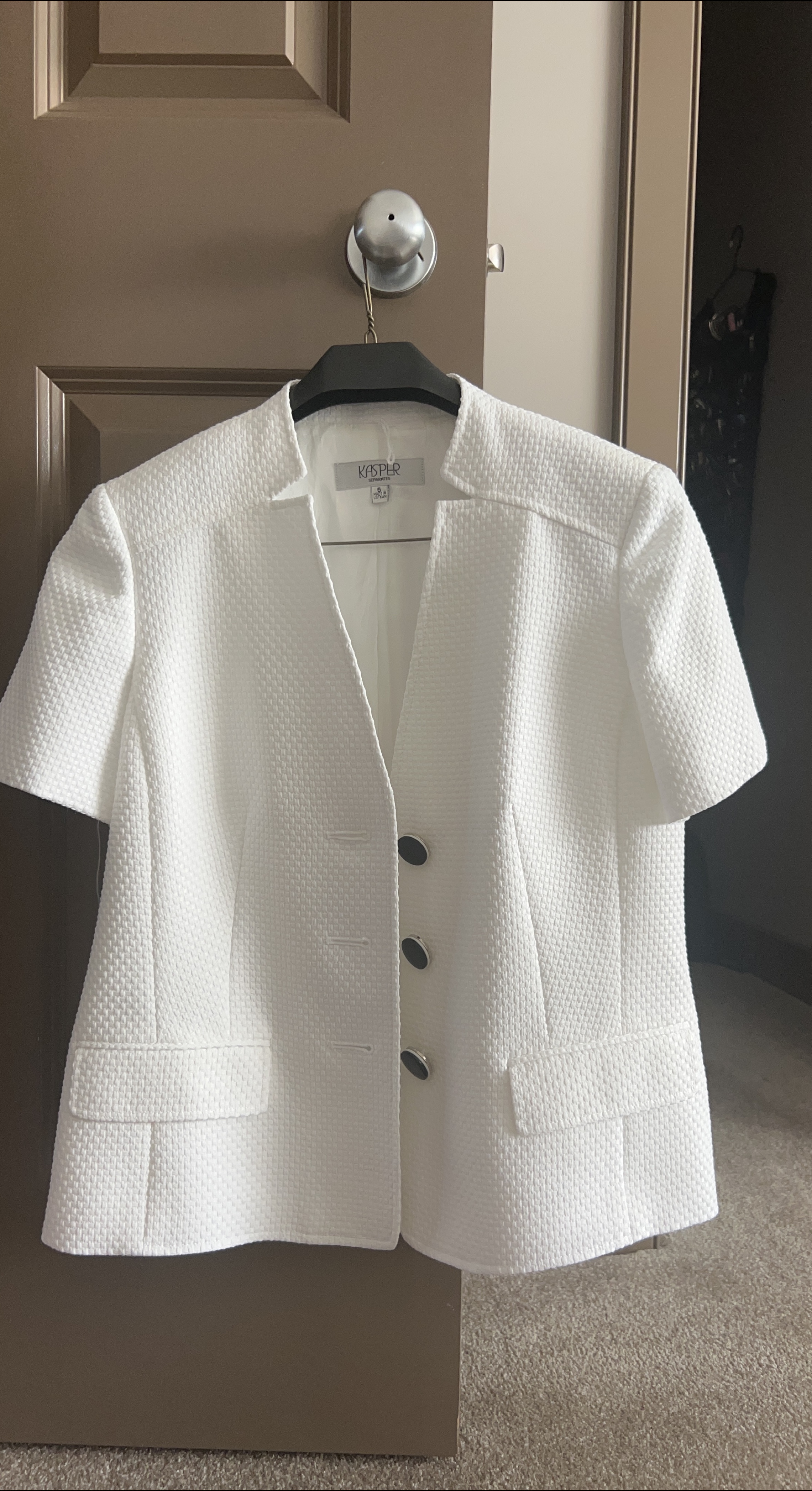 Kasper White Separates Jacket, Size 6