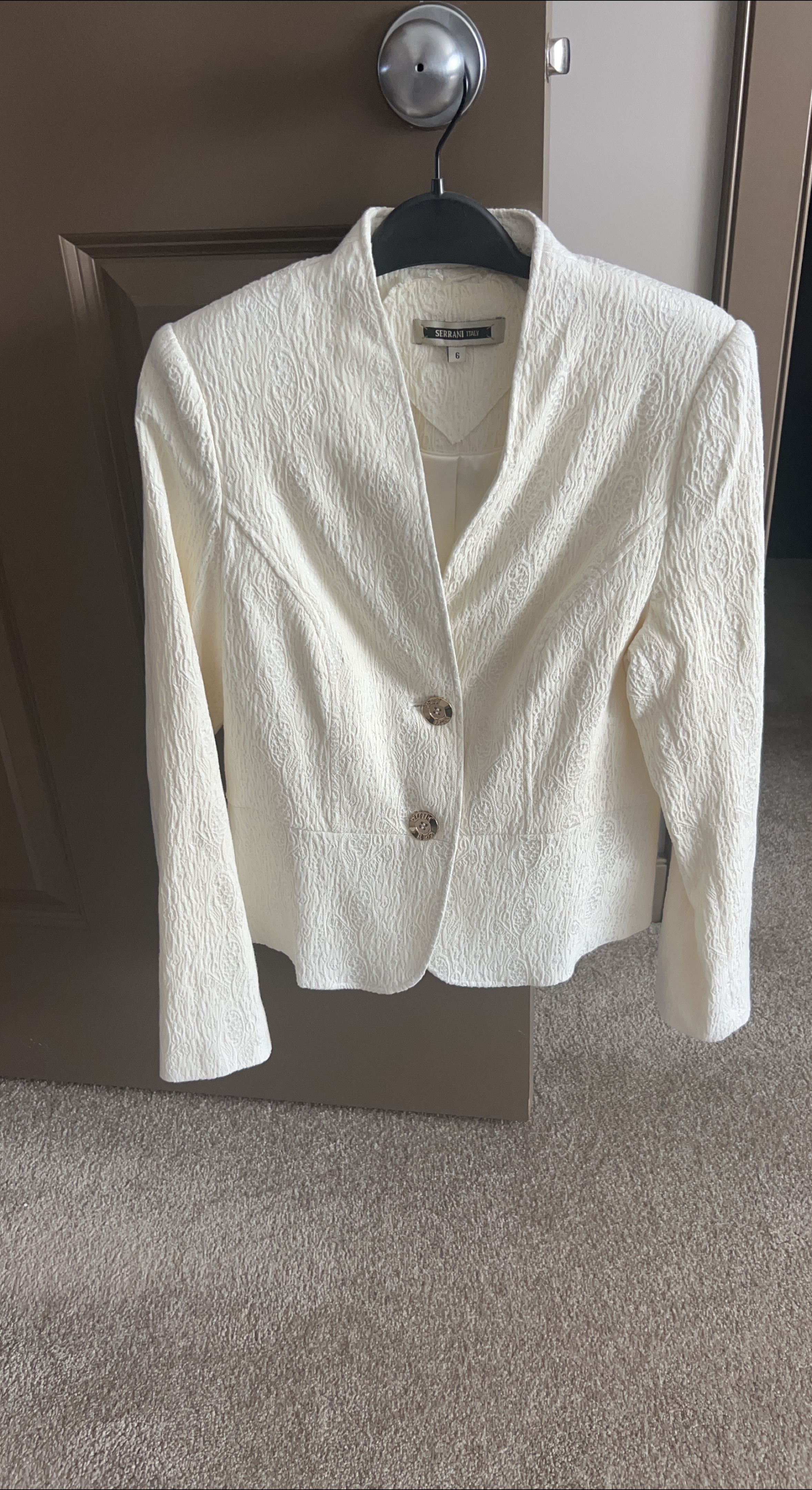 Serrani Italy Cream Blazer - Size 6