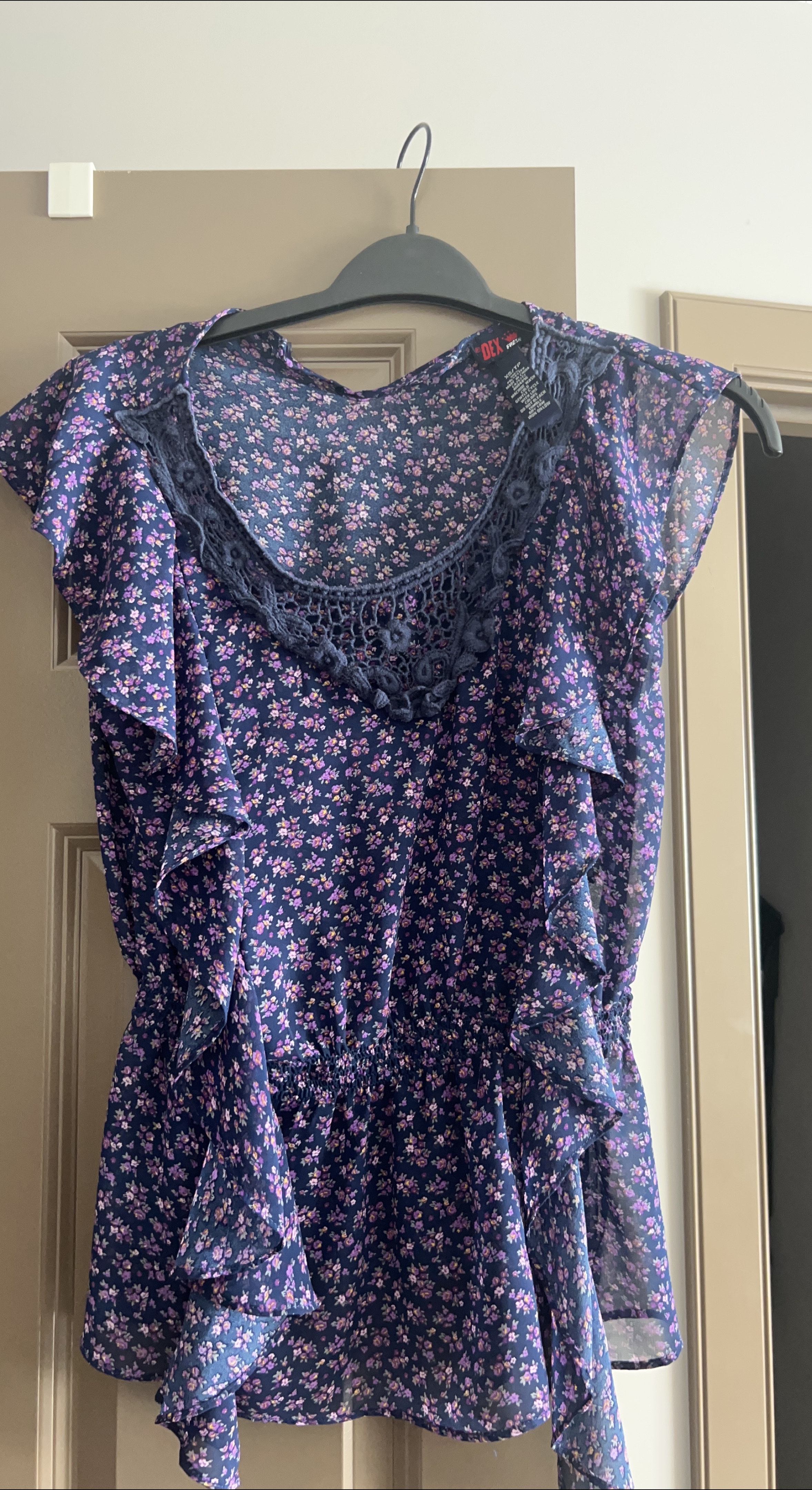 DEX Floral Print Blouse - Size XS/TP