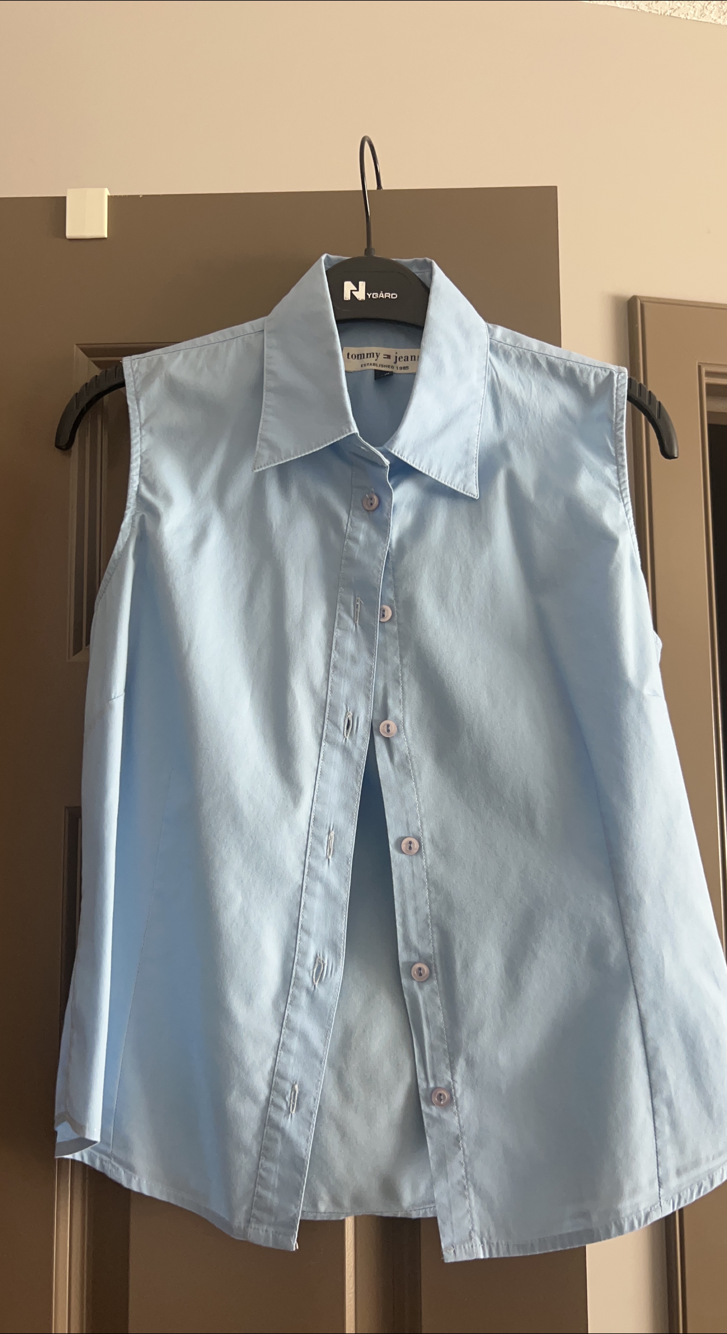 Tommy Jeans Light Blue Sleeveless Shirt