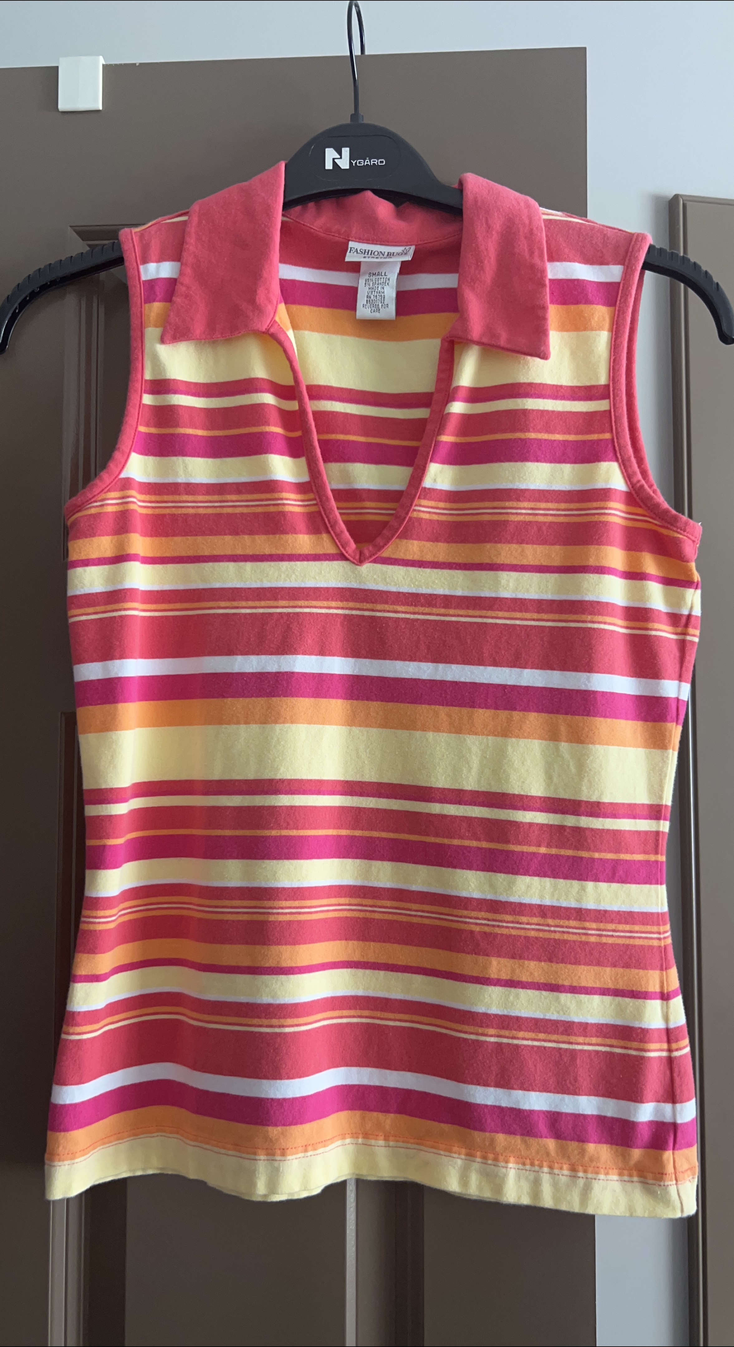 Fashion Bug Striped Tank Top - Size Small