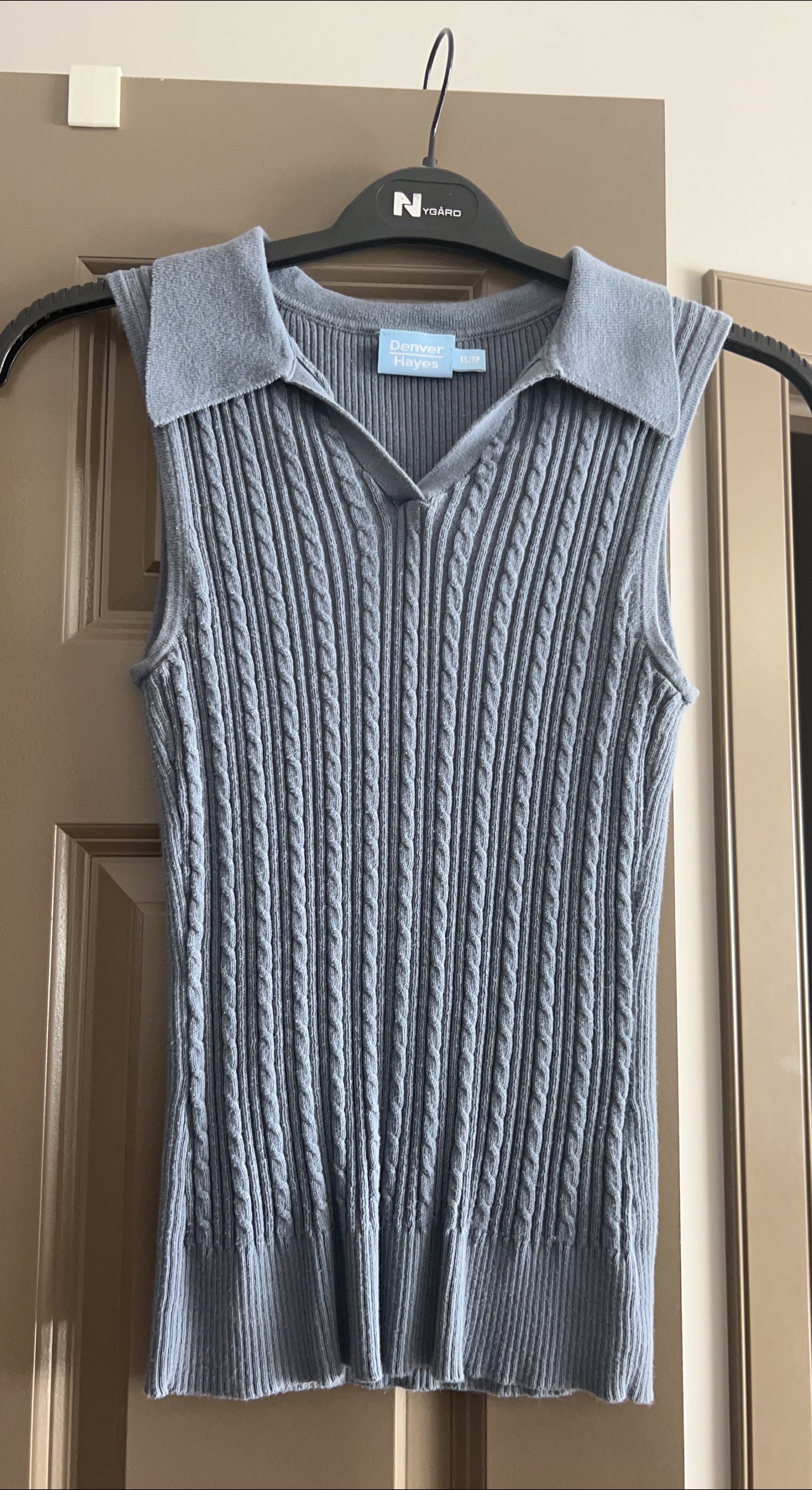 Denver Hayes XS/TP Blue Knit Top