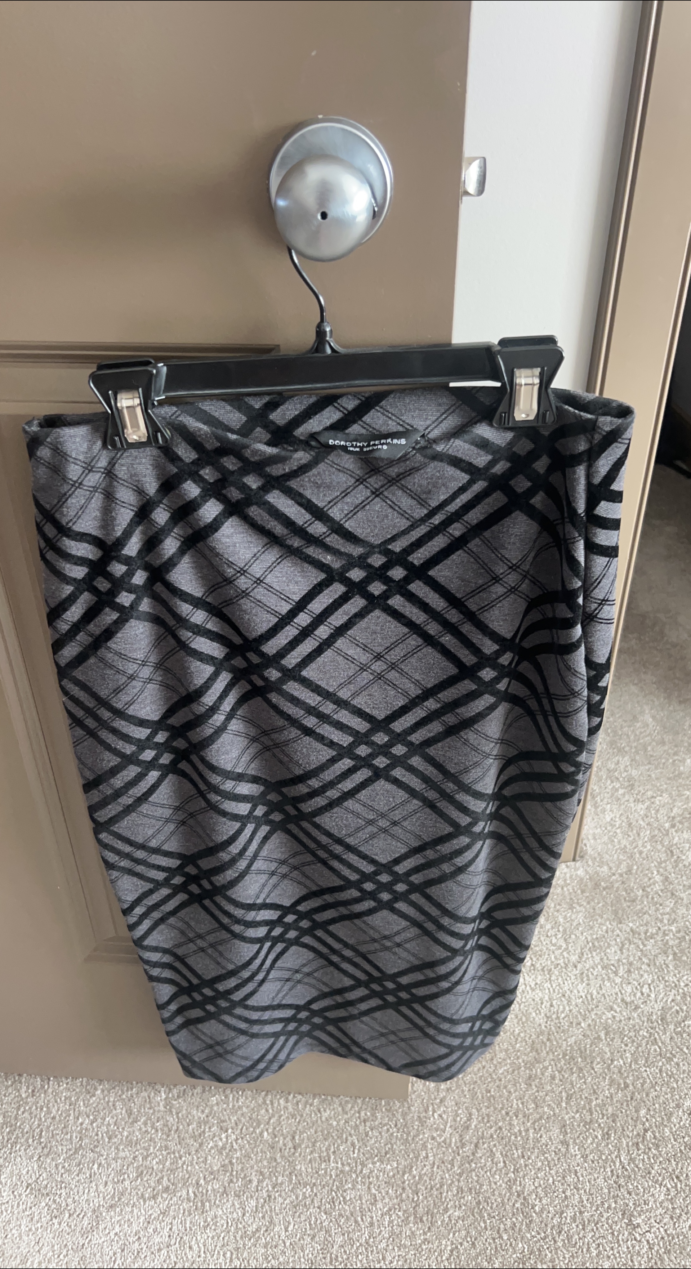 Dorothy Perkins Grey Plaid Skirt