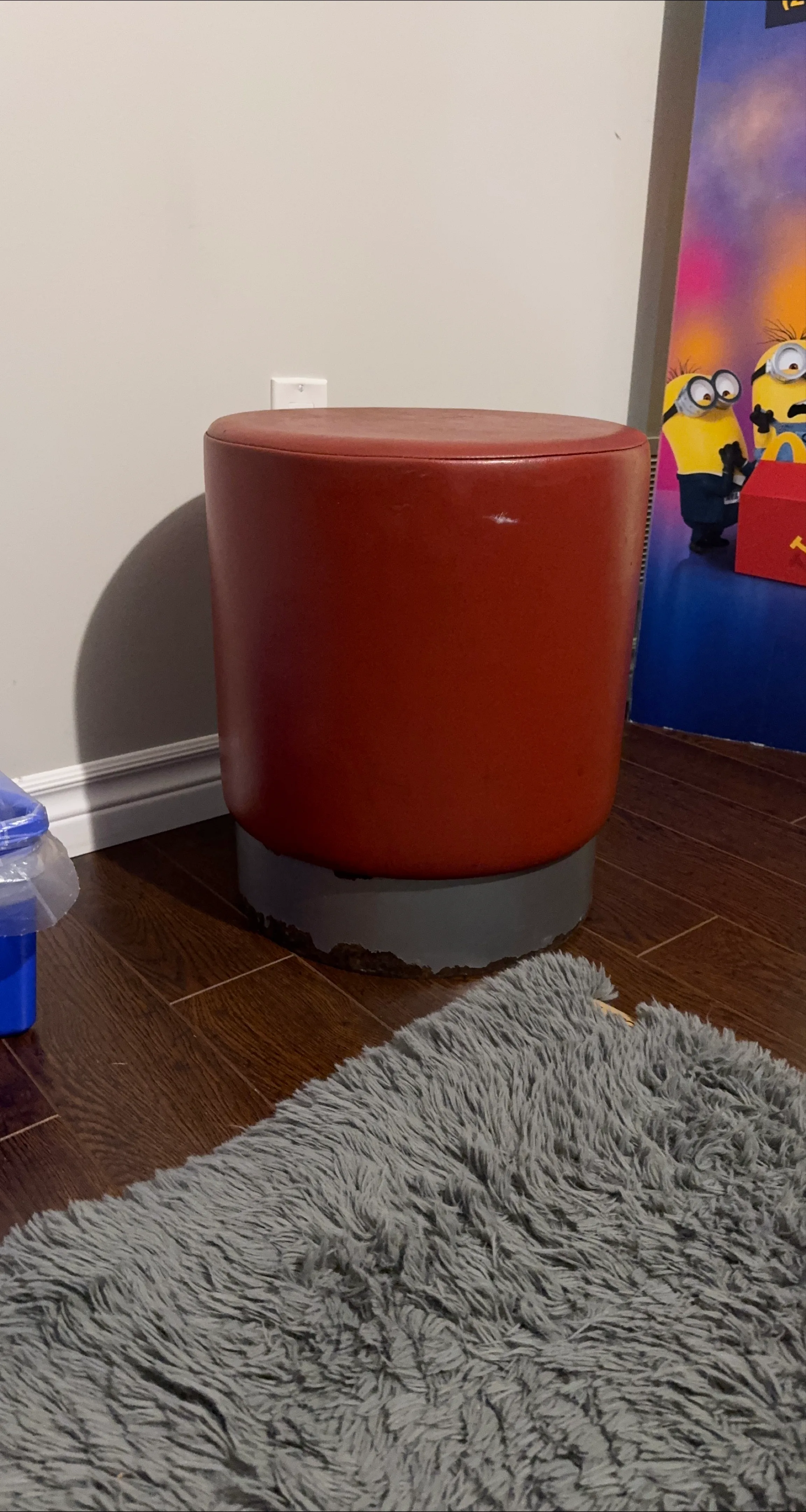 Red Round stool