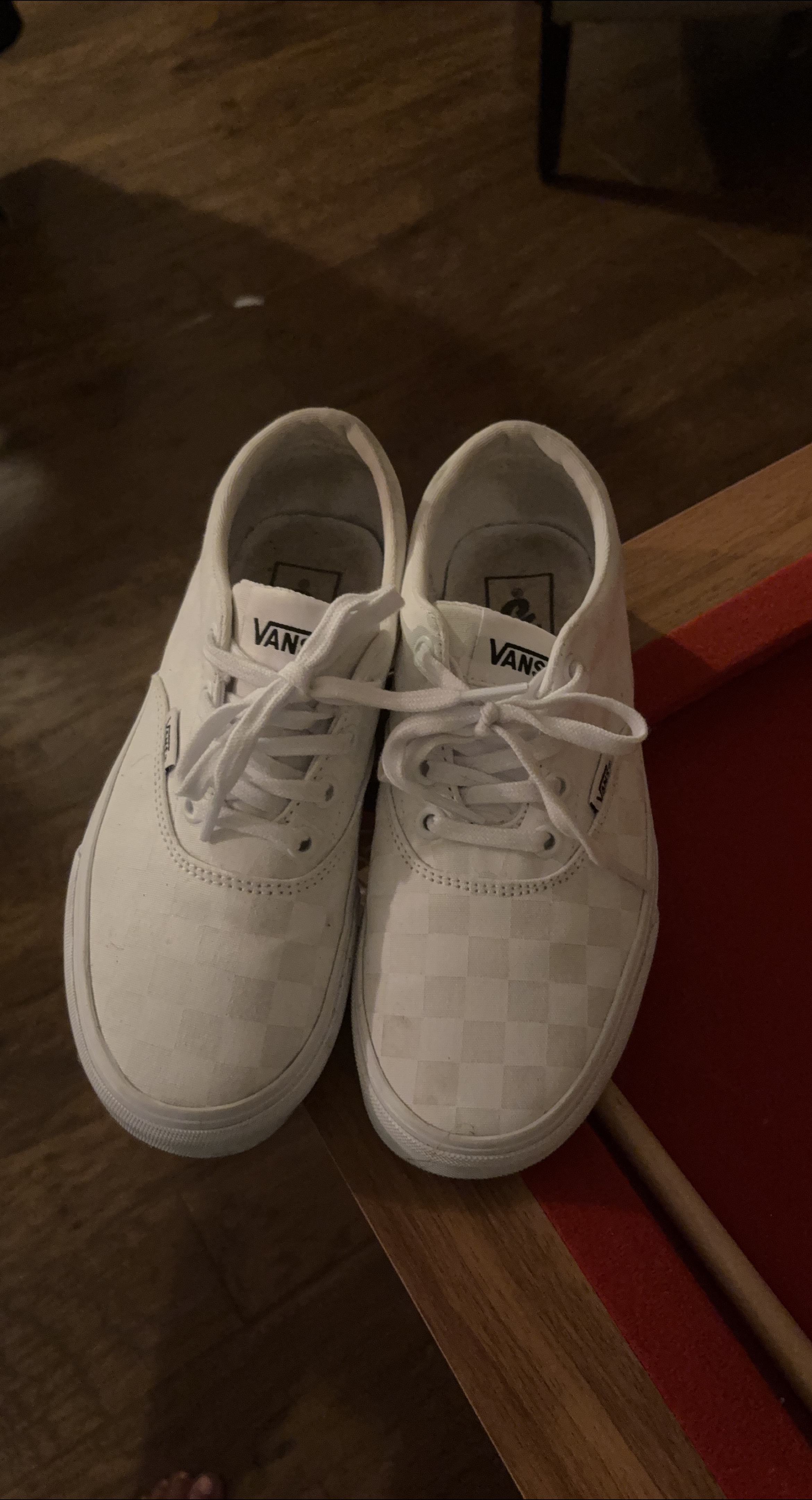 Vans Checkerboard White Sneakers thumbnail