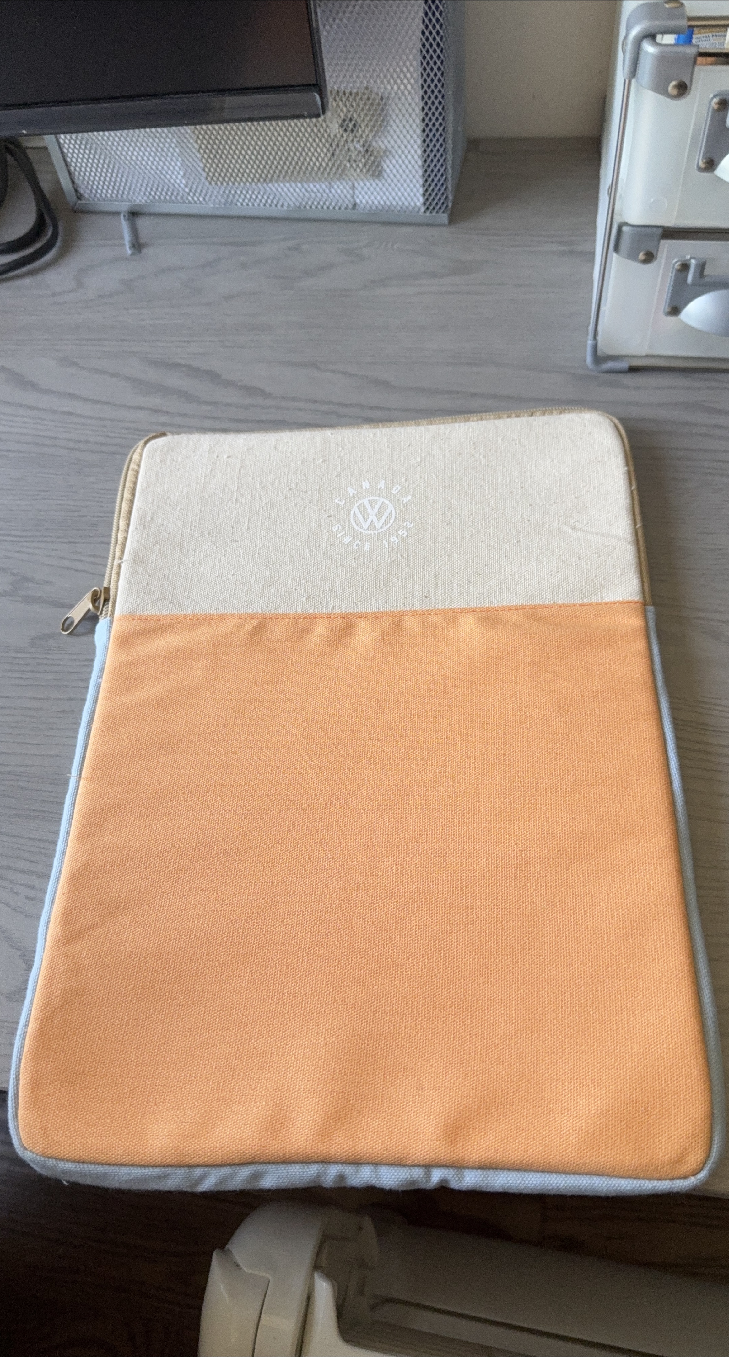Volkswagen Laptop Sleeve - Beige & Orange thumbnail