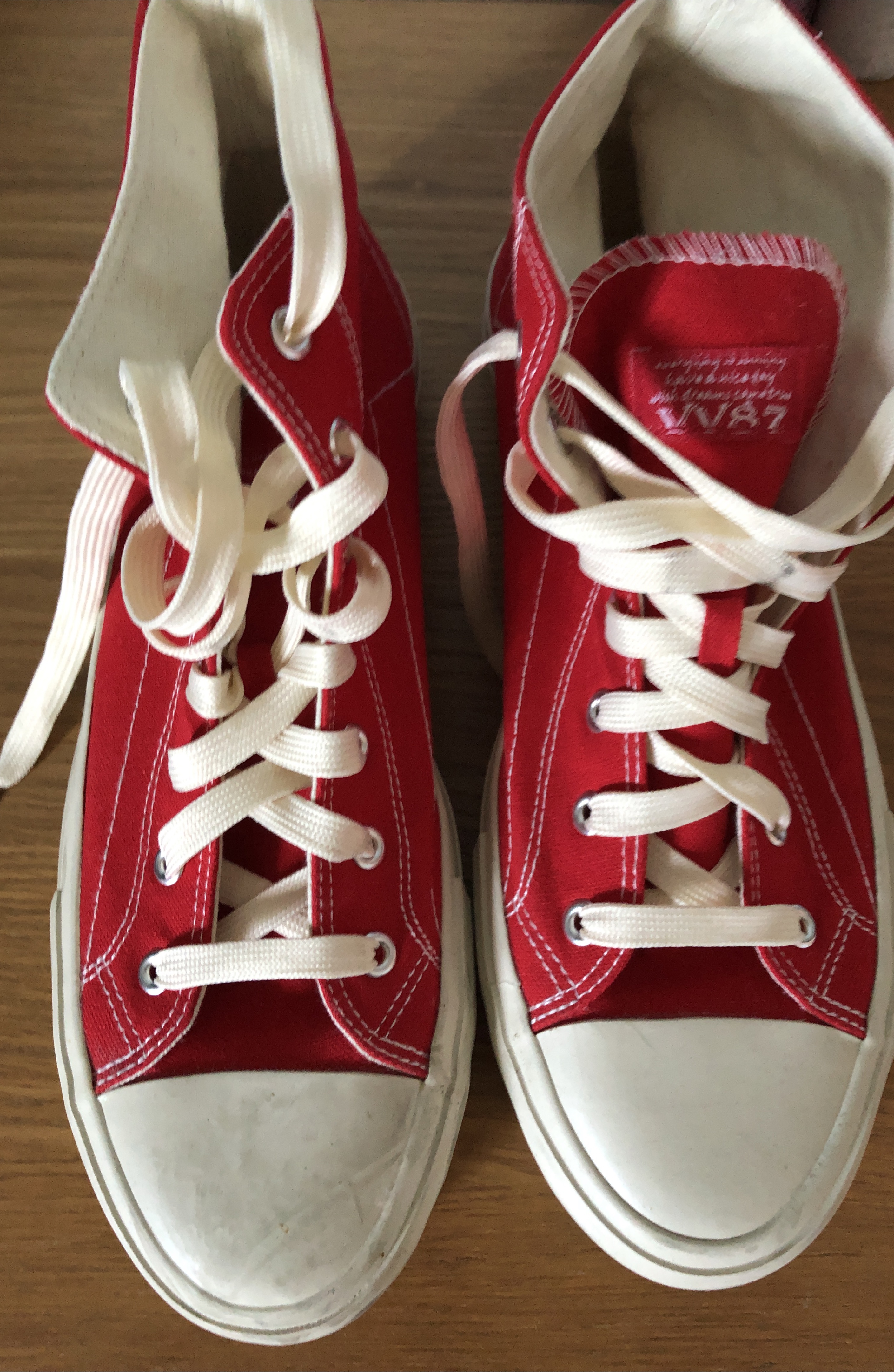 VV87 Red High-Top Sneakers - Size 11 thumbnail