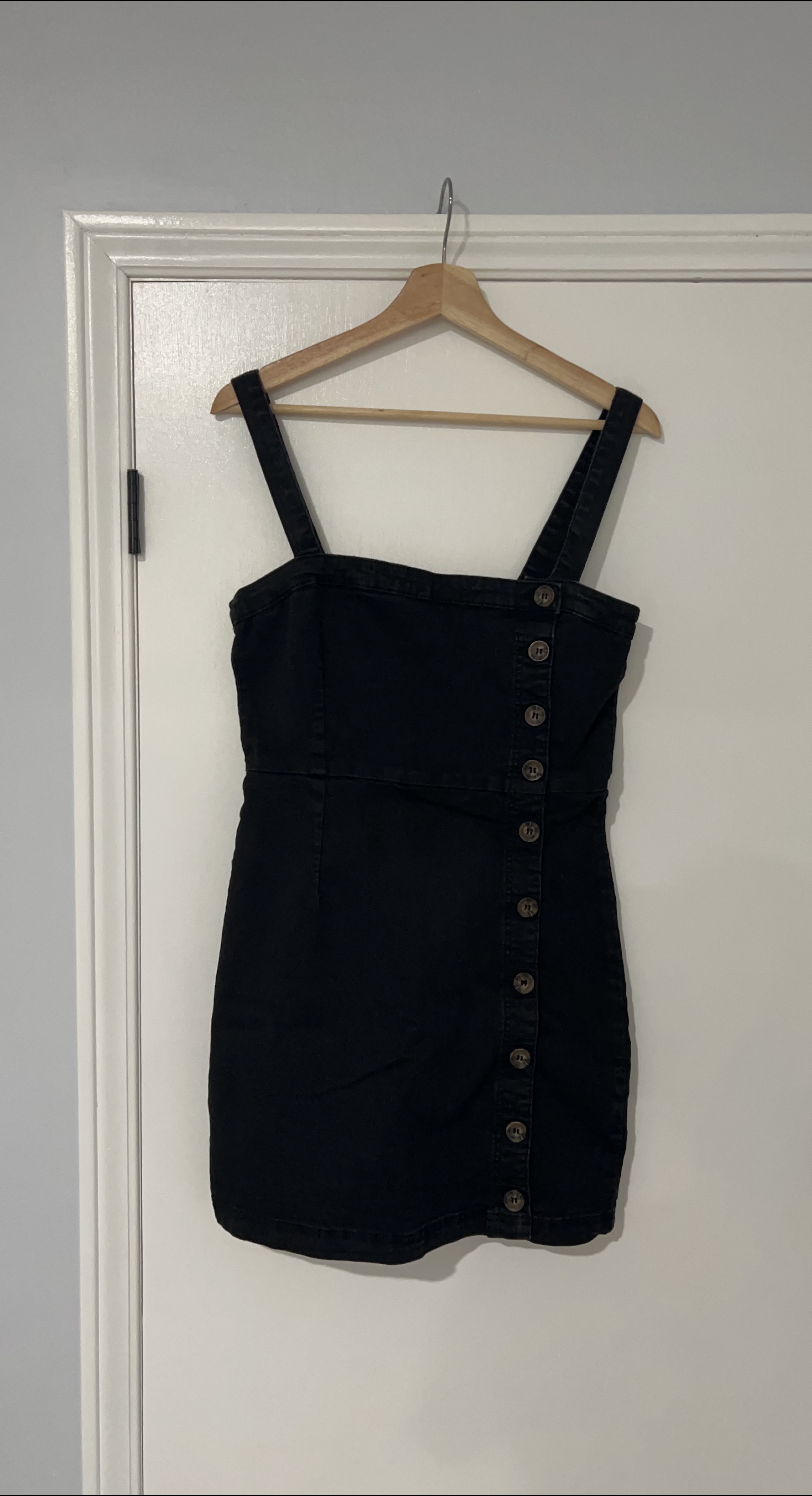 Black Denim Button-Down Dress thumbnail