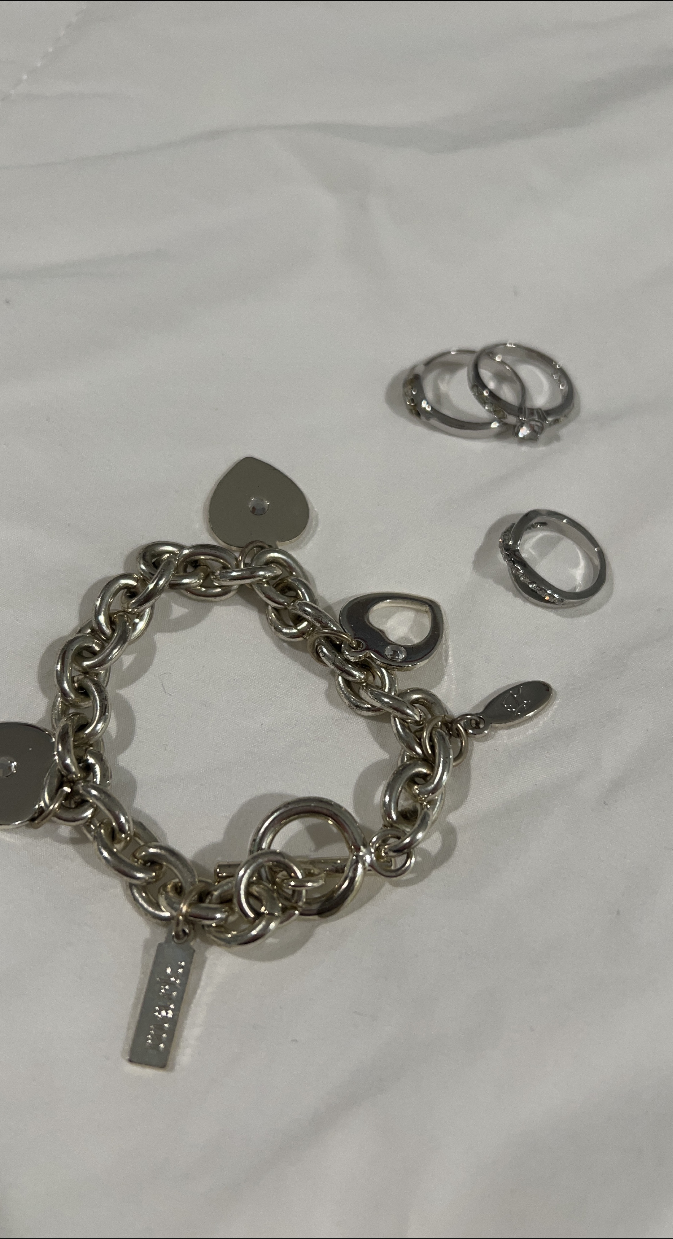 Silver Bracelet and Rings thumbnail