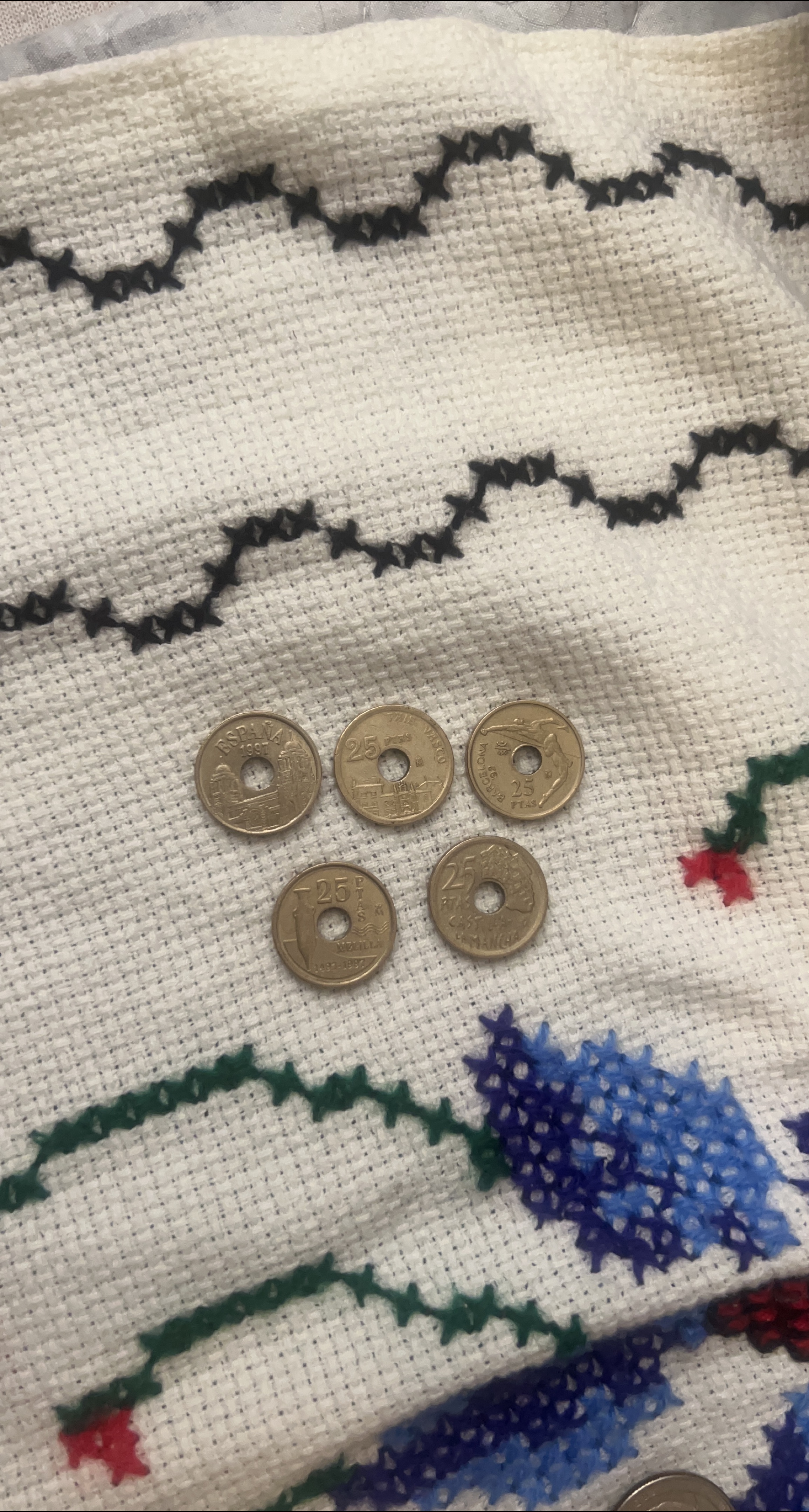 Spanish 25 Pesetas Coins thumbnail