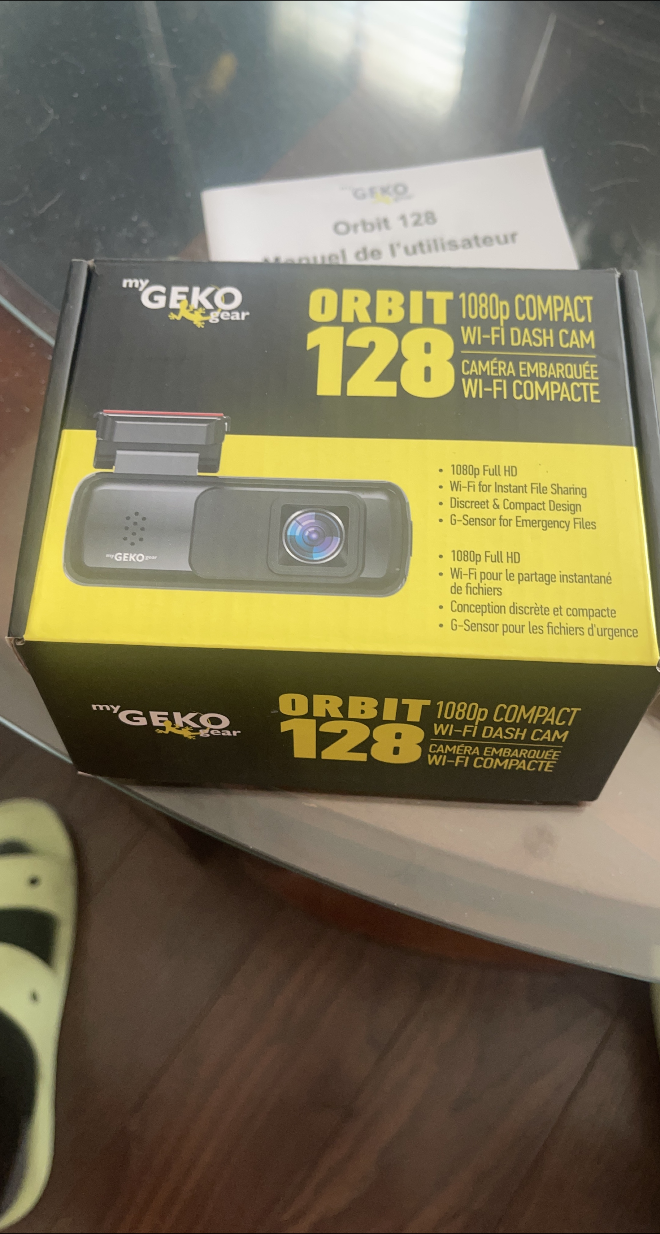 my GEKO gear Orbit 128 1080p Wi-Fi Dash Cam