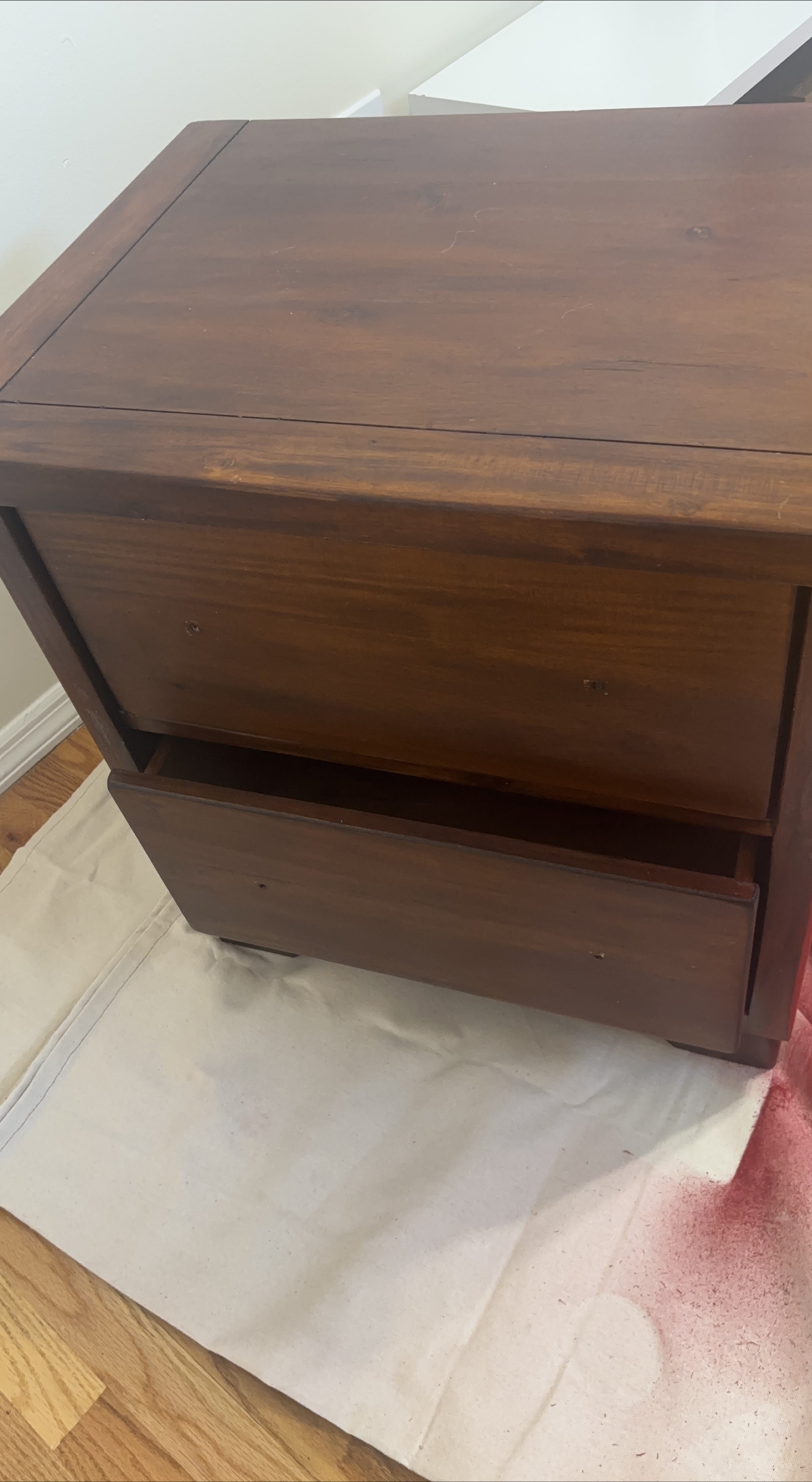 Wooden Nightstand with Drawer thumbnail