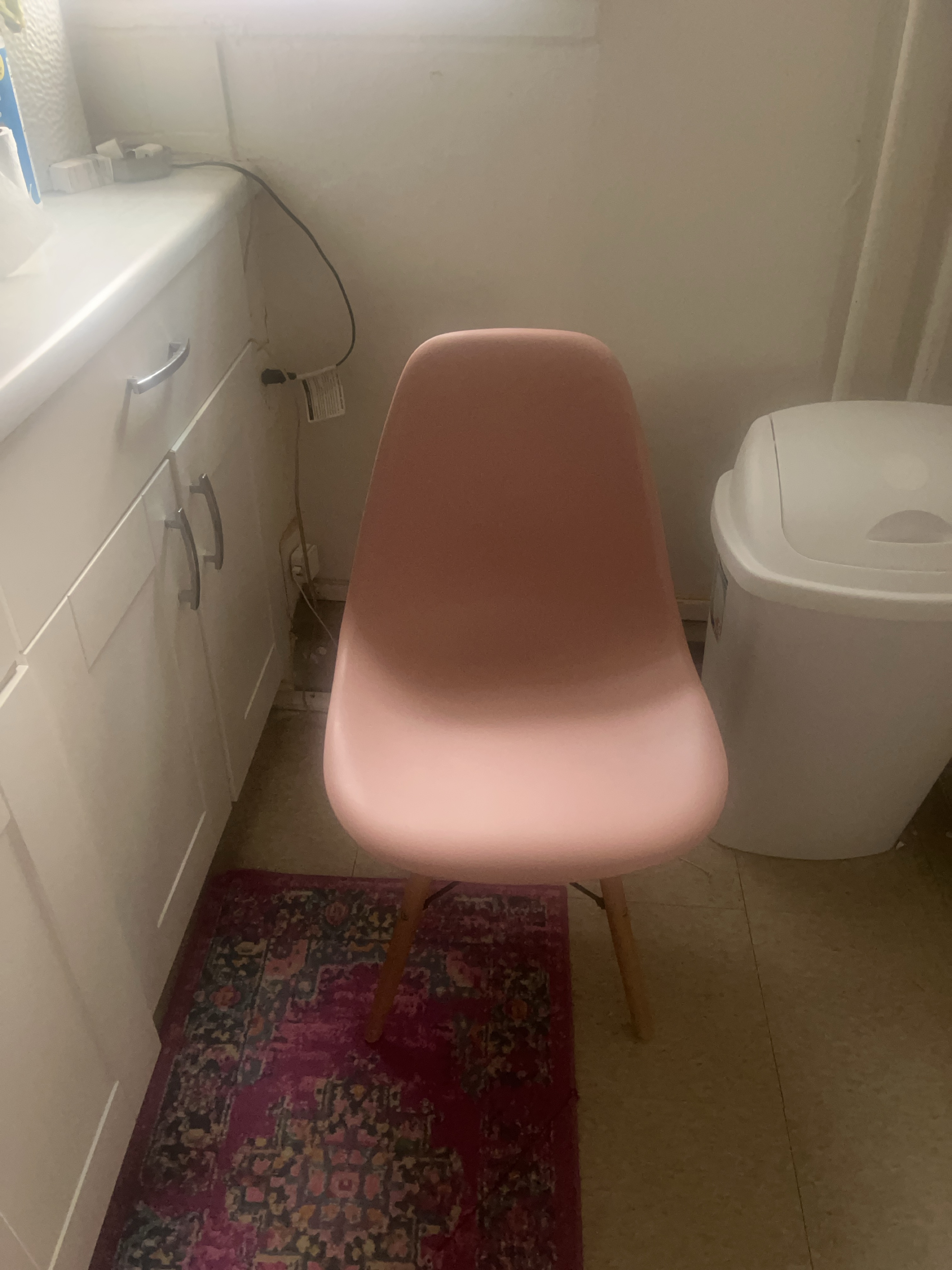 4 Pink Eames Style Dining Chair thumbnail