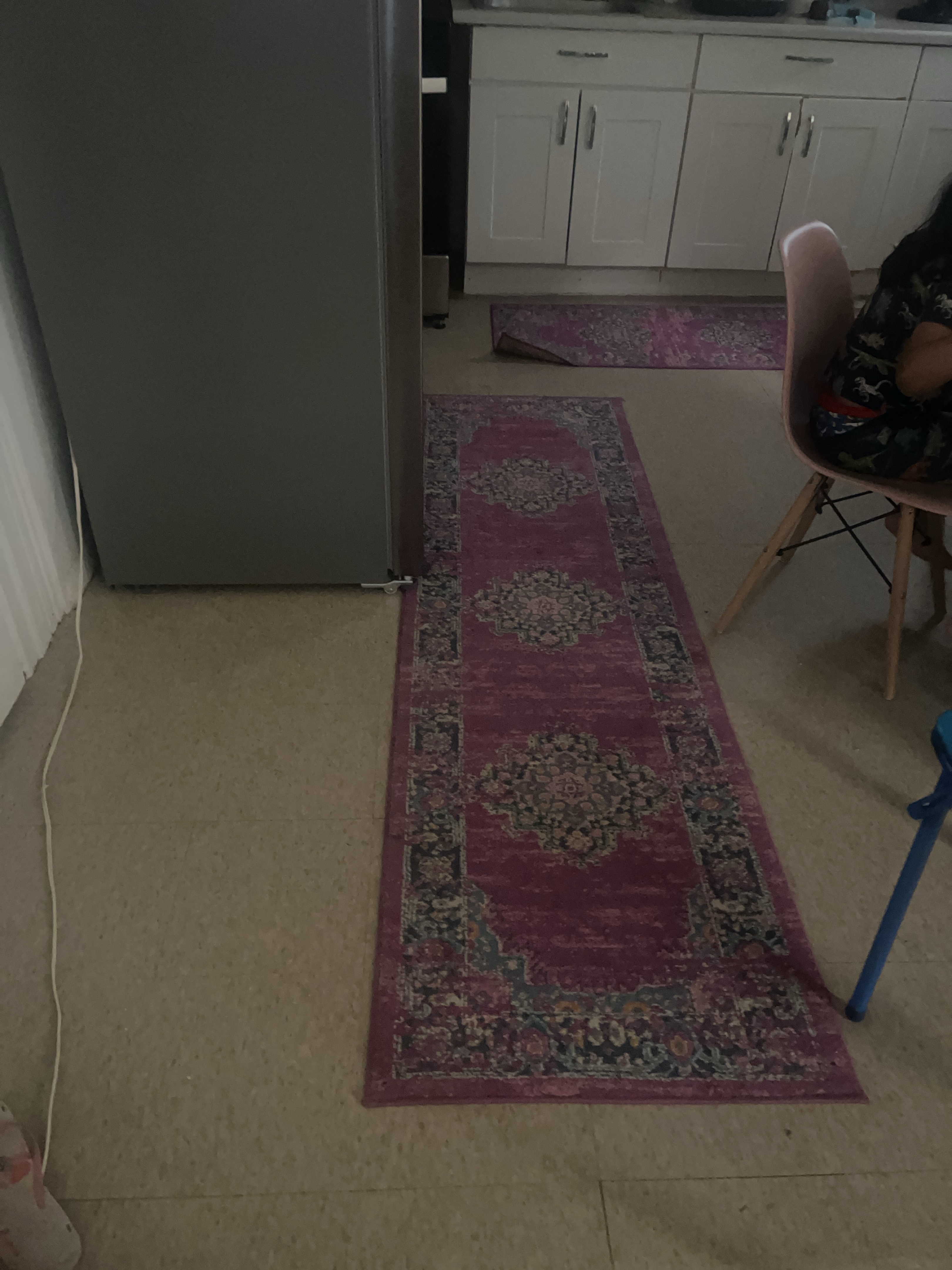 Red Patterned Runner Rug thumbnail