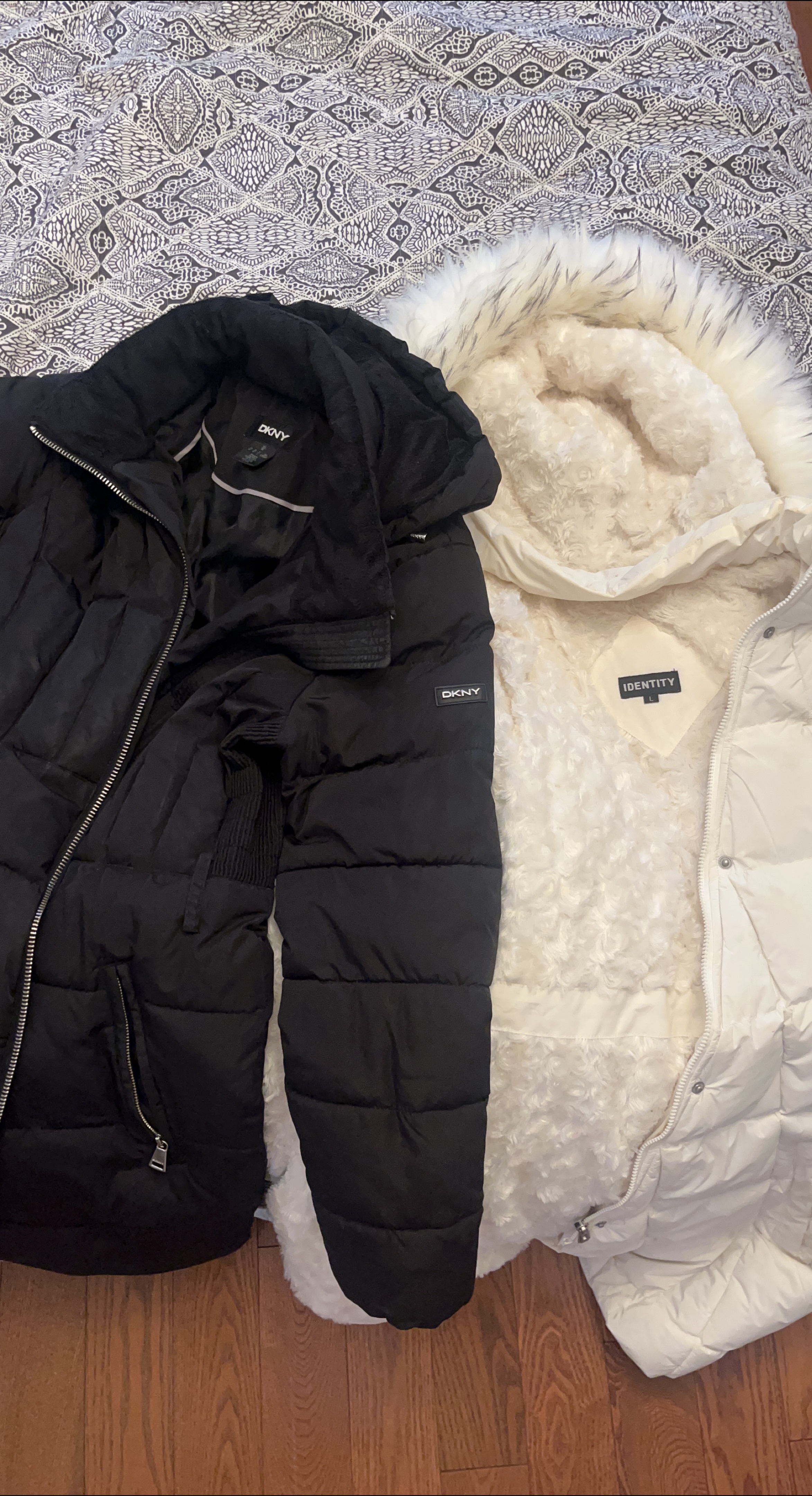 DKNY & Identity Puffer Coats - Size L thumbnail