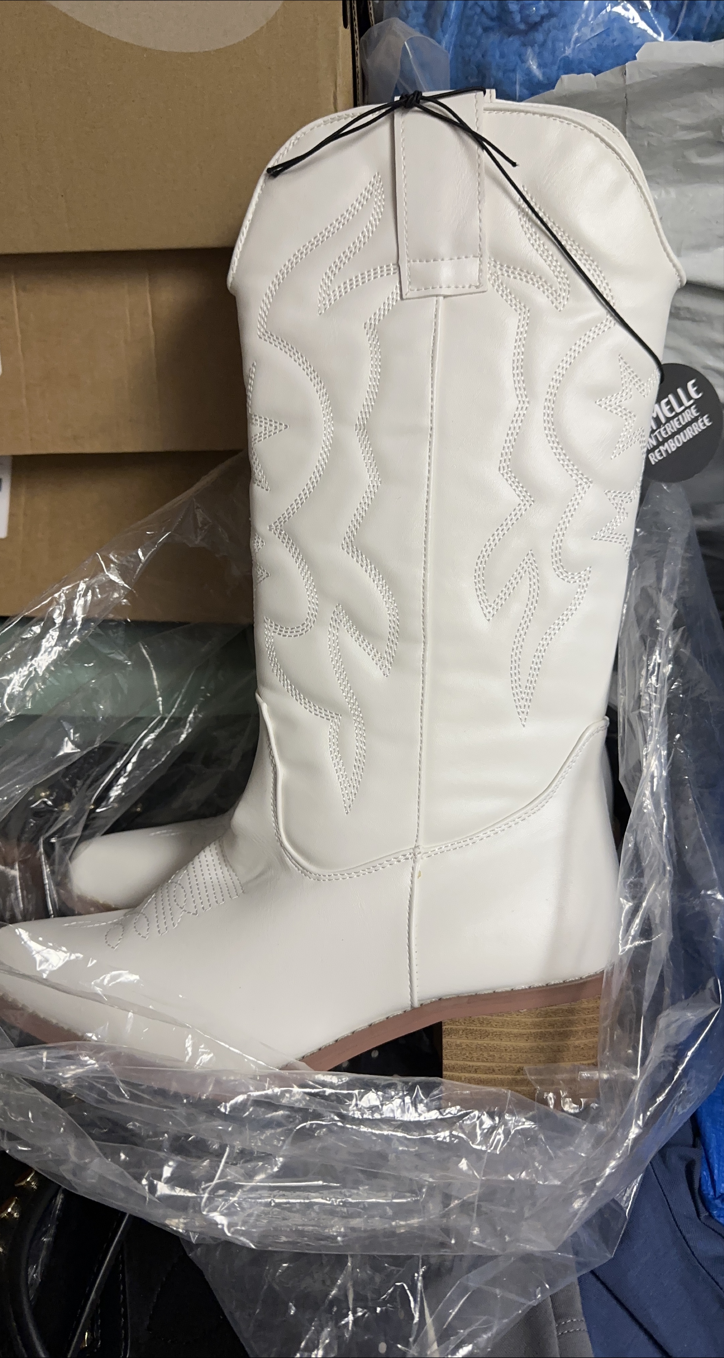 Melle White Cowboy Boots - New thumbnail