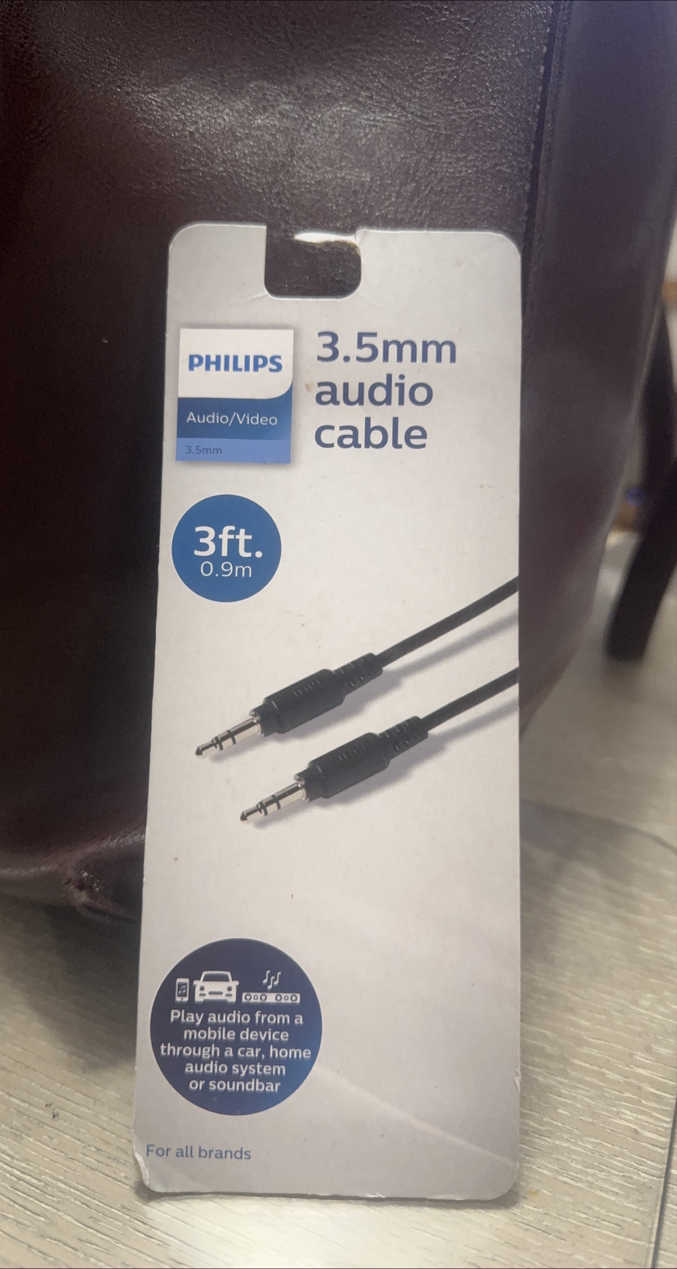 New Philips 3.5mm Audio Cable - 3ft thumbnail