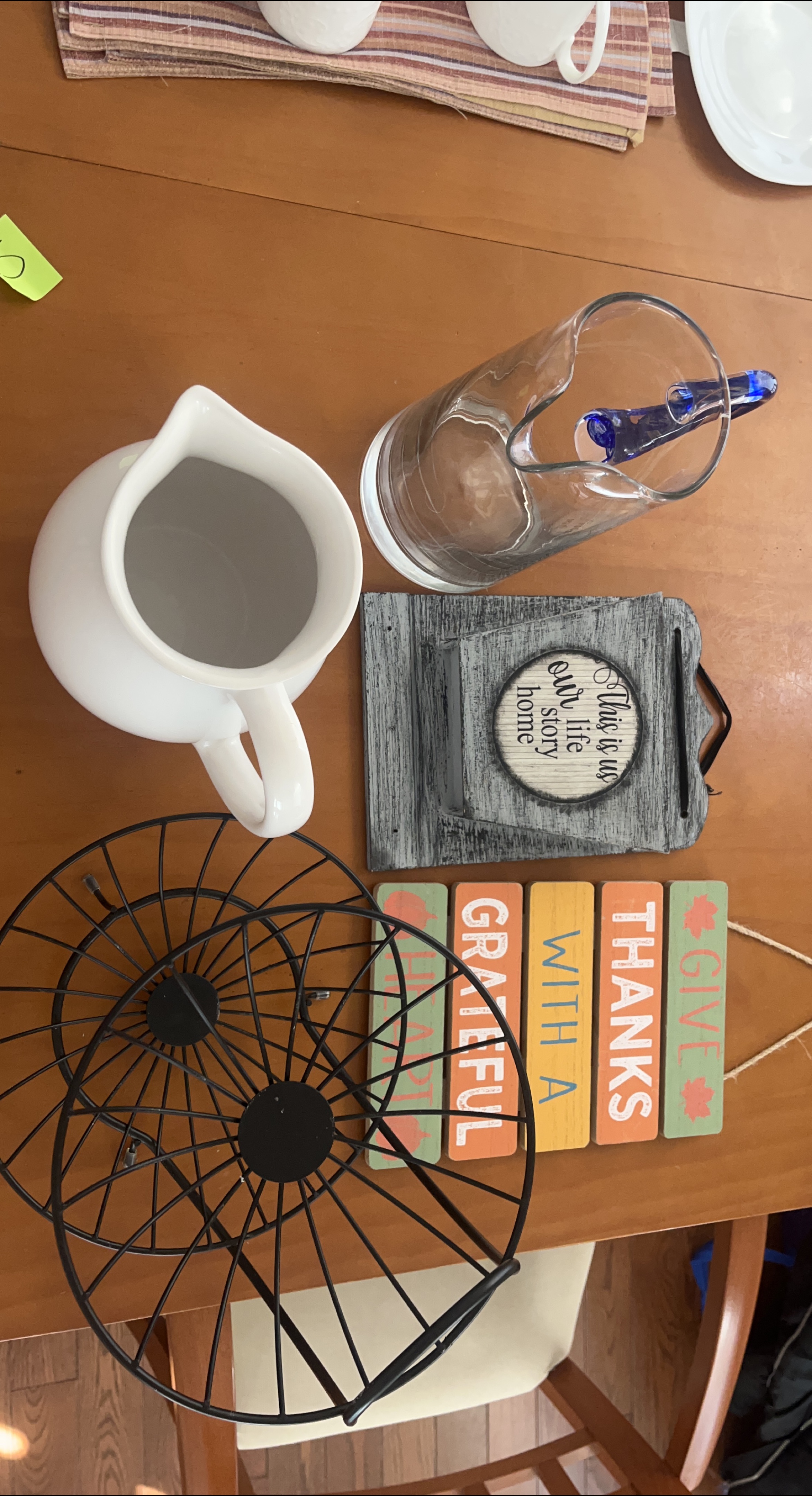Home Decor Items - Pitcher, Vase, Fruit Basket thumbnail