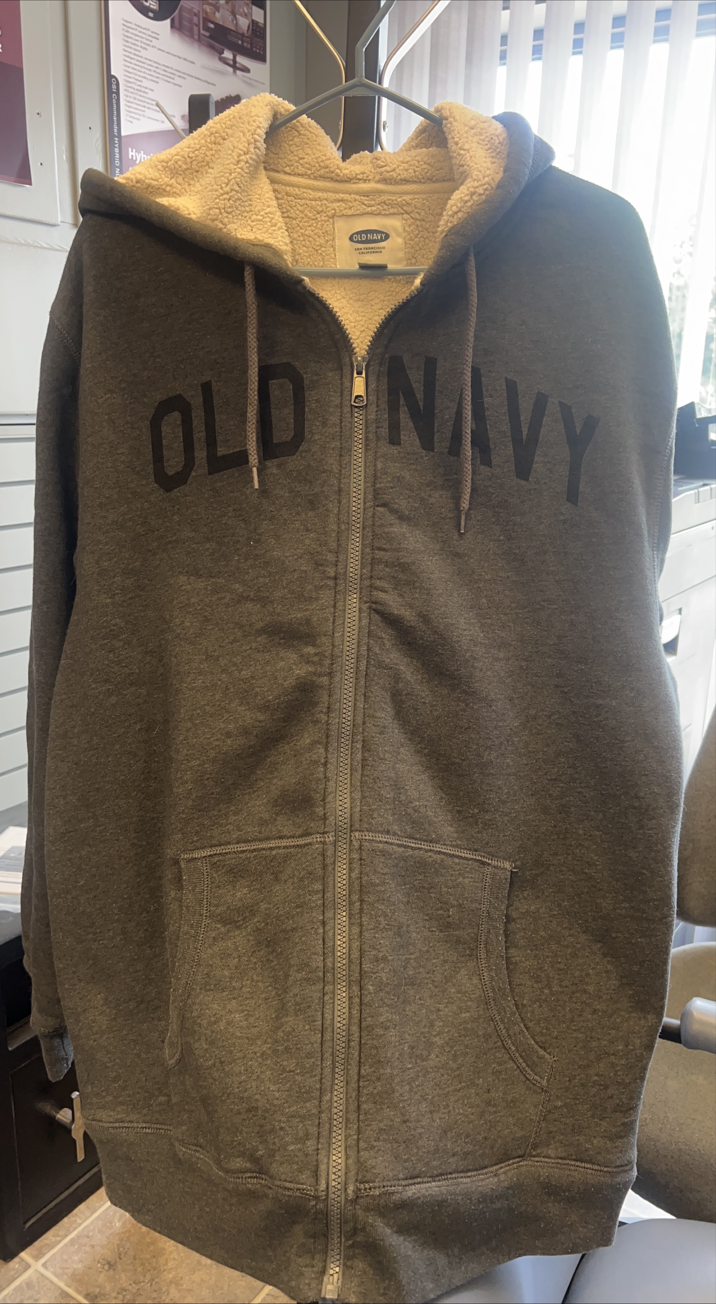 Old Navy Grey Zip-Up Hoodie