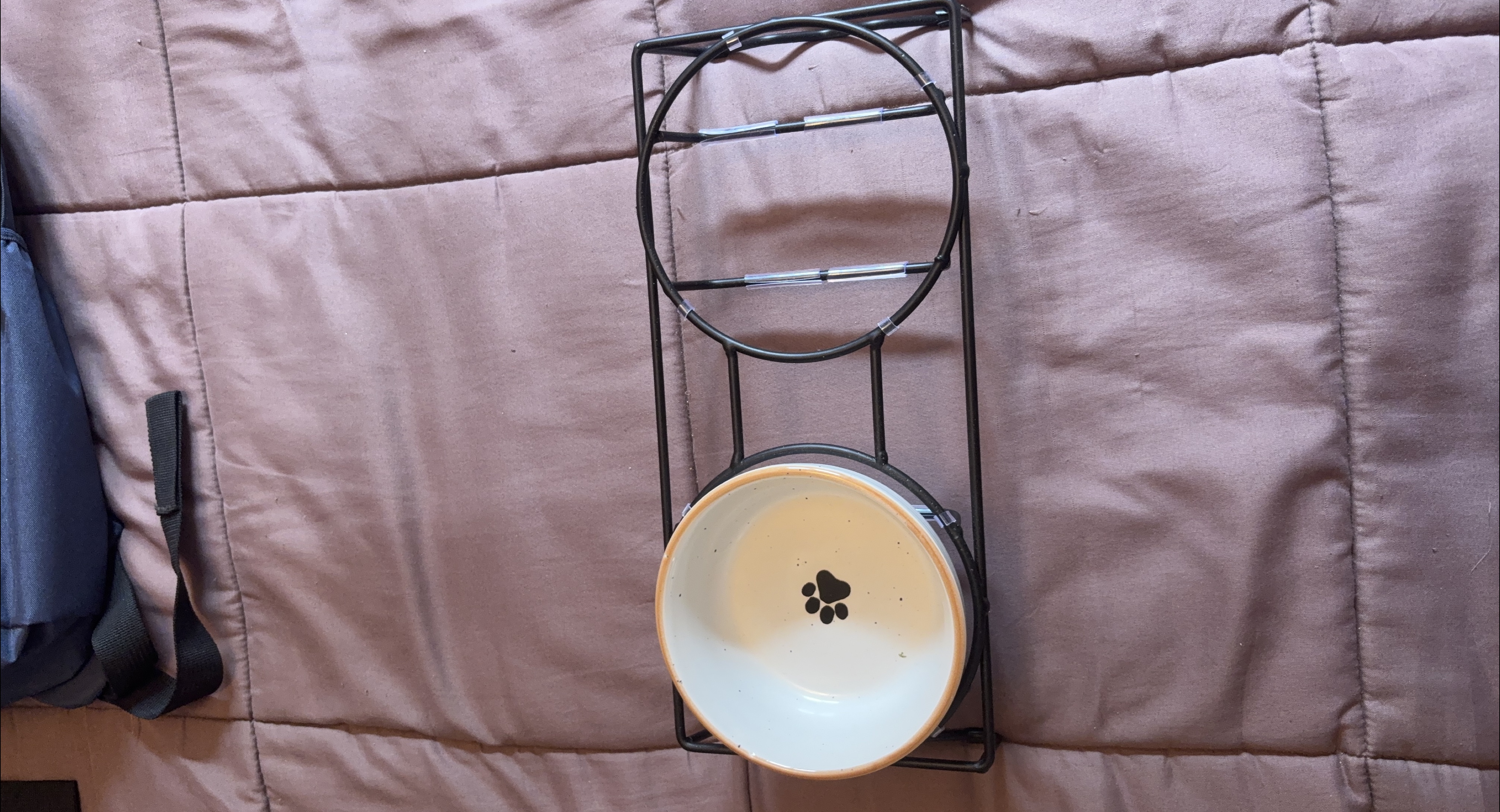 Elevated Pet Bowl Stand with Ceramic Bowl thumbnail