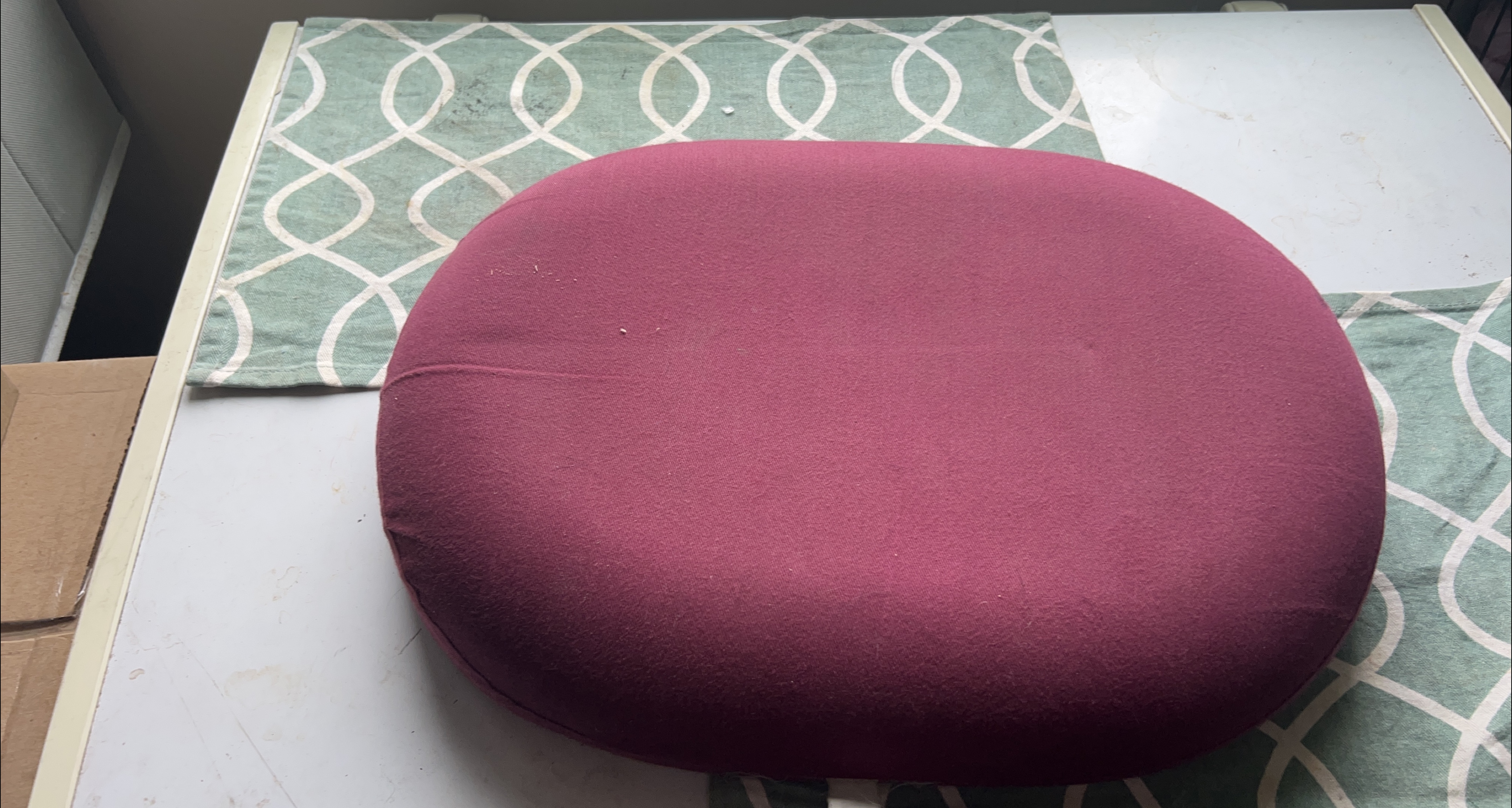 Burgundy Round Cushion thumbnail