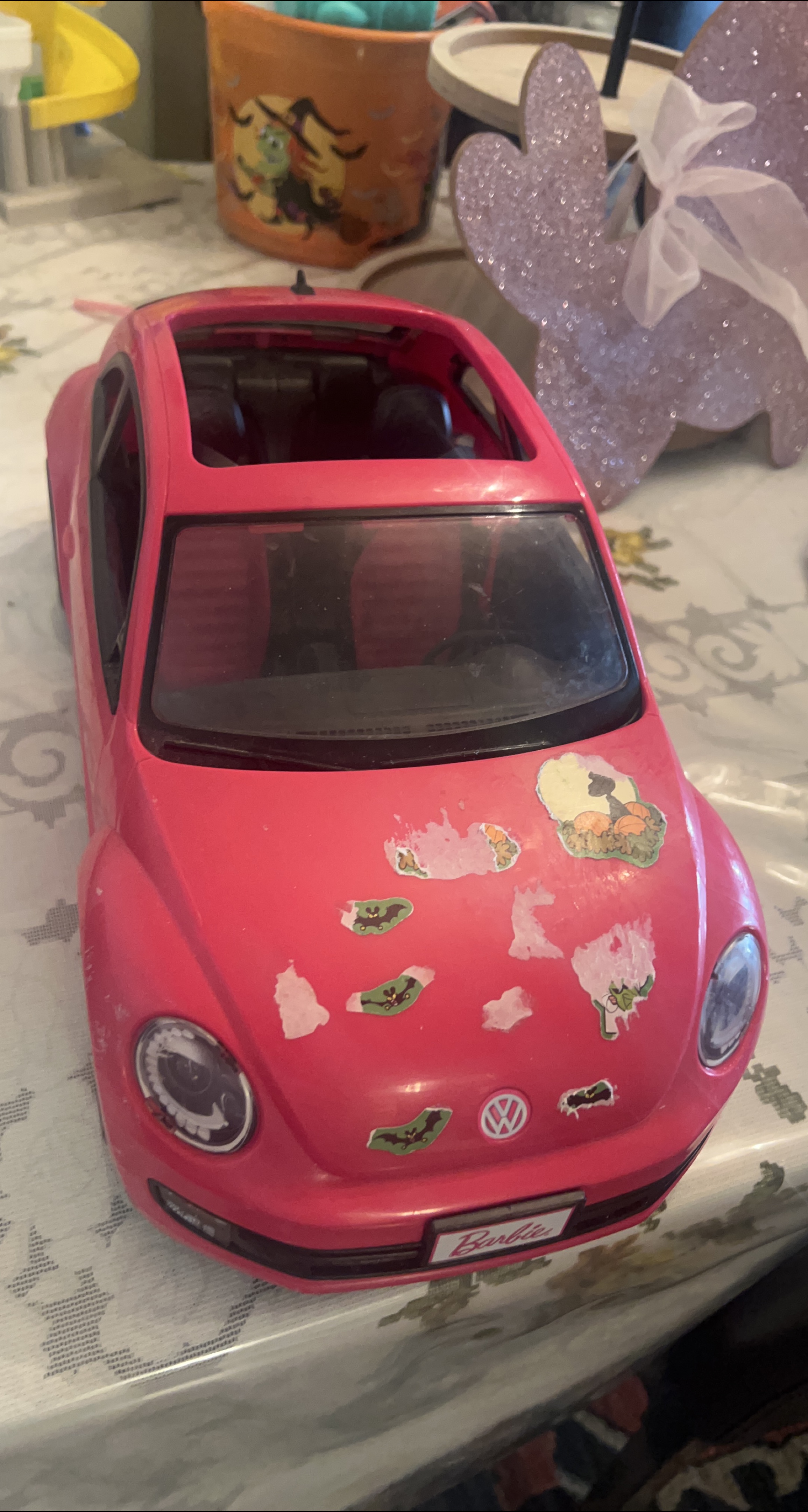 Barbie Volkswagen Beetle Car - Pink thumbnail