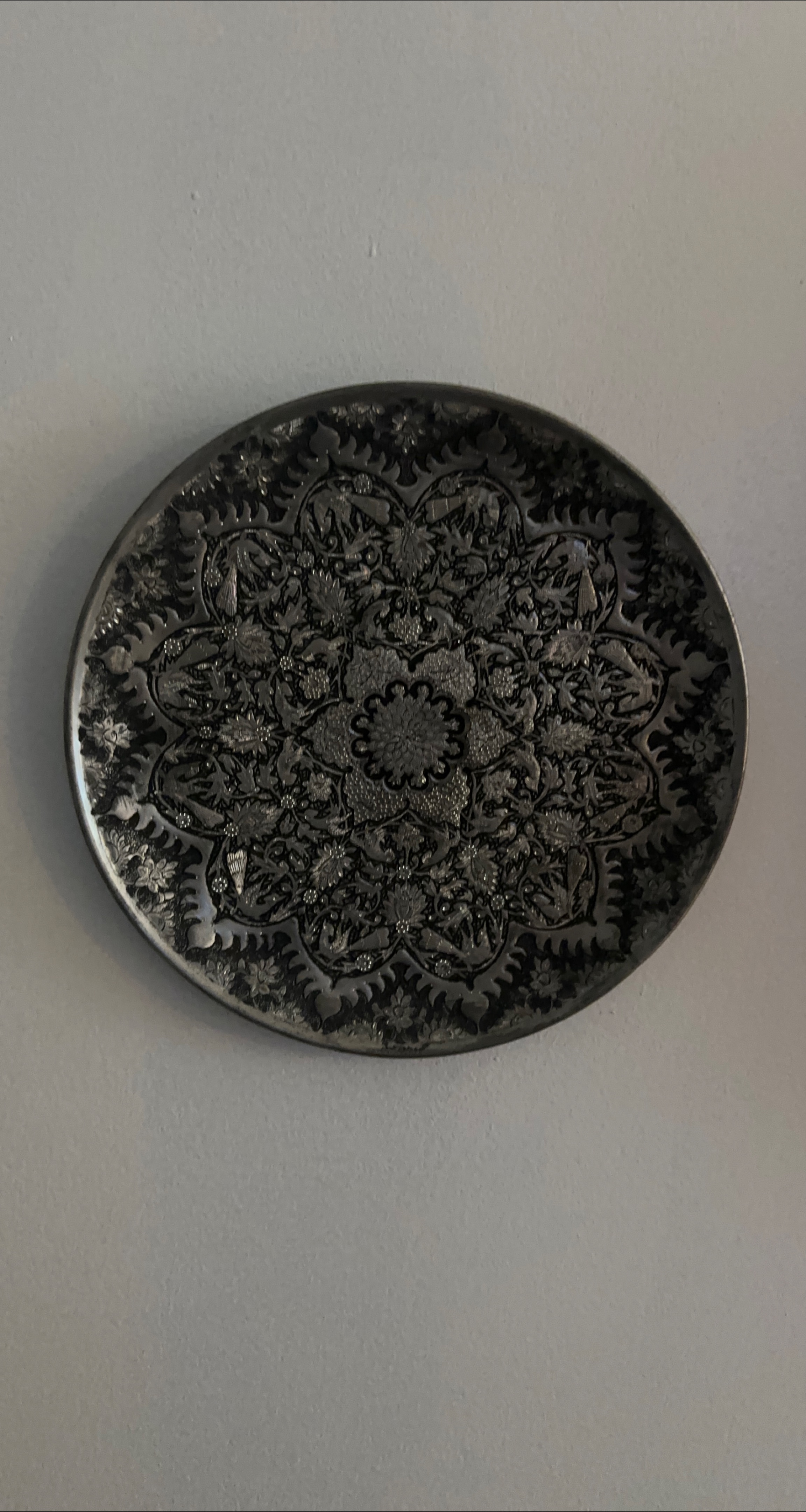 Decorative handmade Plate with Floral Design thumbnail