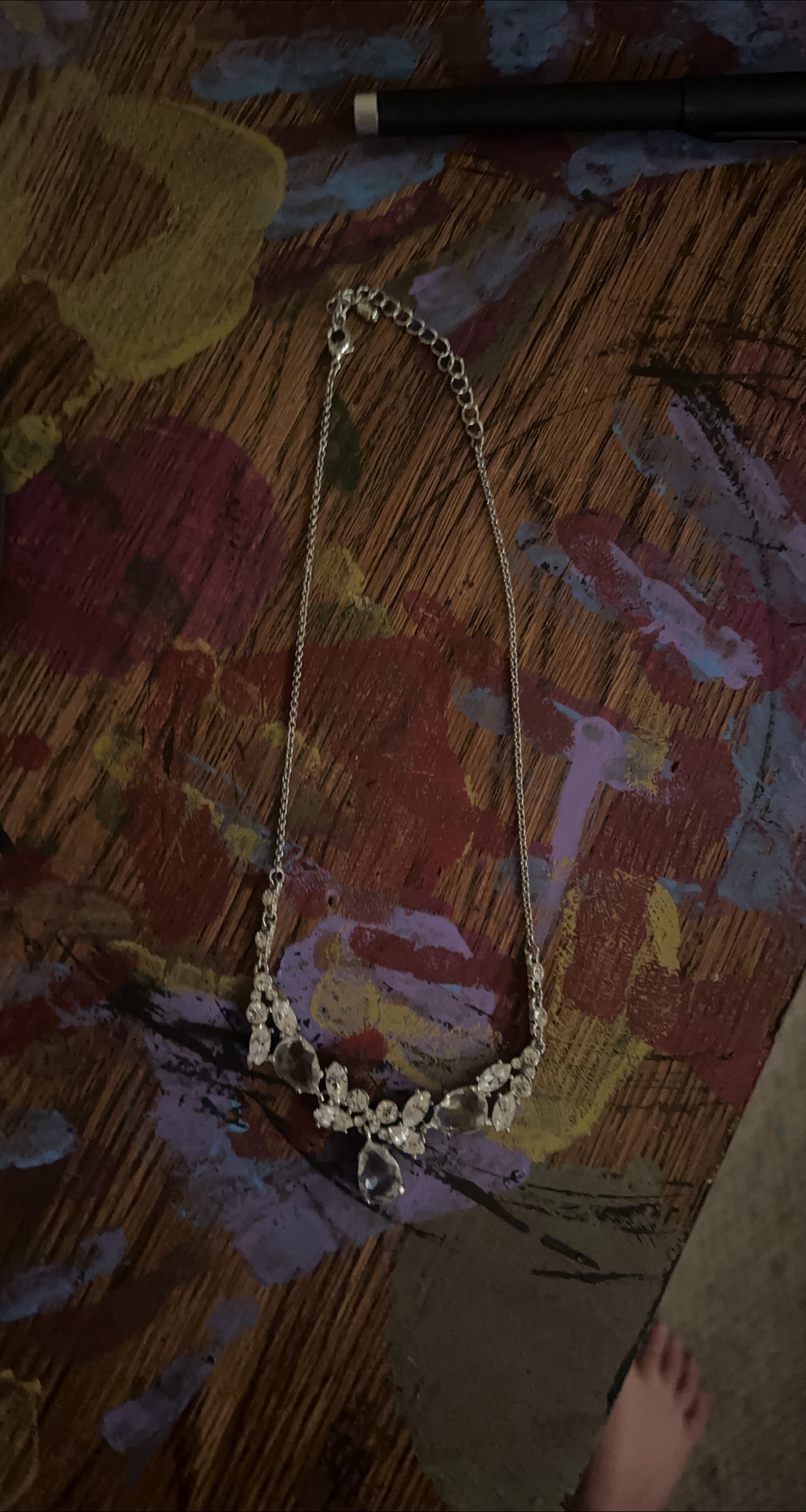 Silver Rhinestone Necklace thumbnail